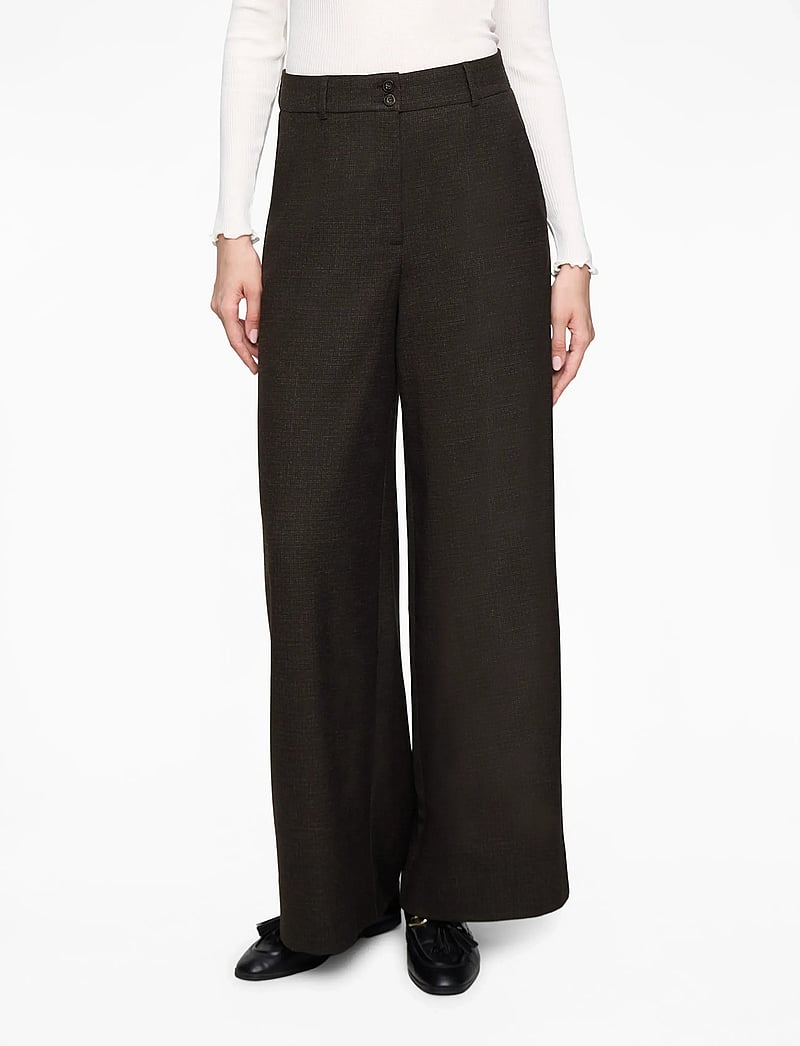 FIVEUNITS - LauraFV - laia säärega püksid - mocca check - 0