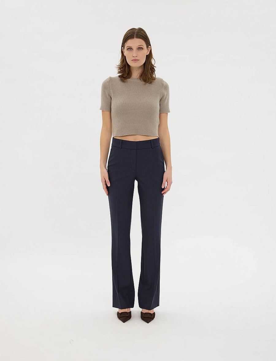 FIVEUNITS - ClaraFV - flare bukser - navy mini pin - 0