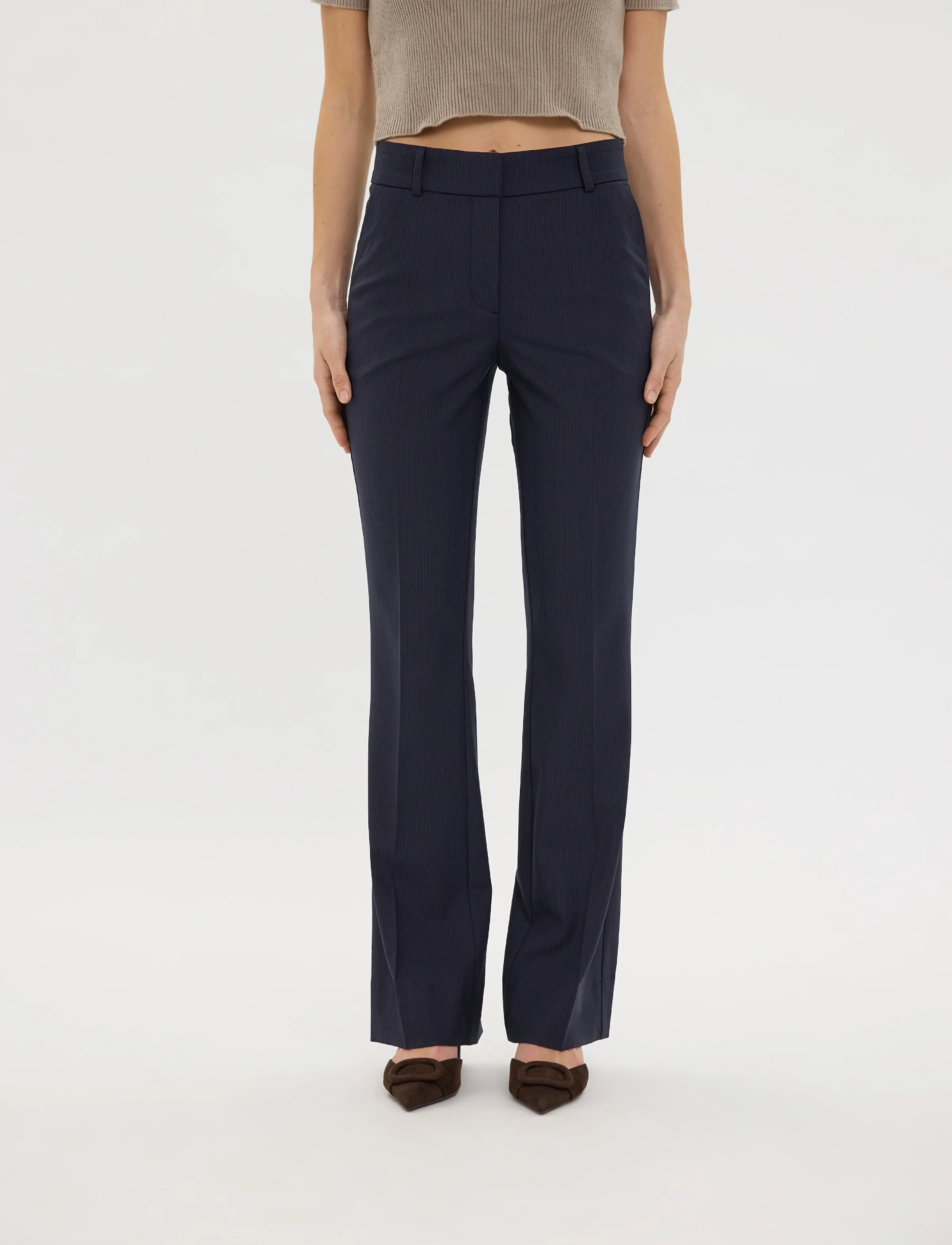 FIVEUNITS - ClaraFV - flare bukser - navy mini pin - 3
