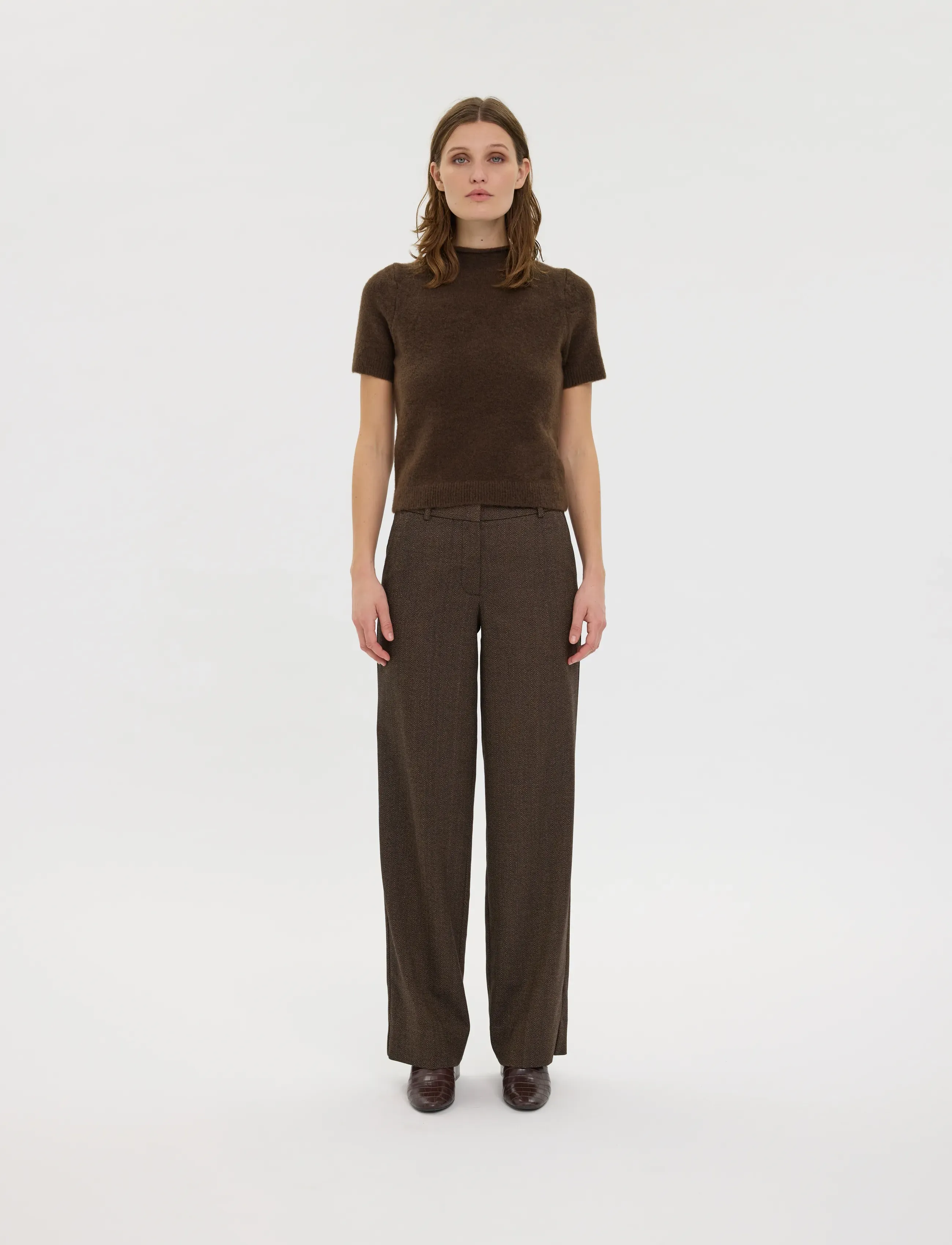 FIVEUNITS DenaFV - Tøj - MAPLE HERRINGBONE / brown