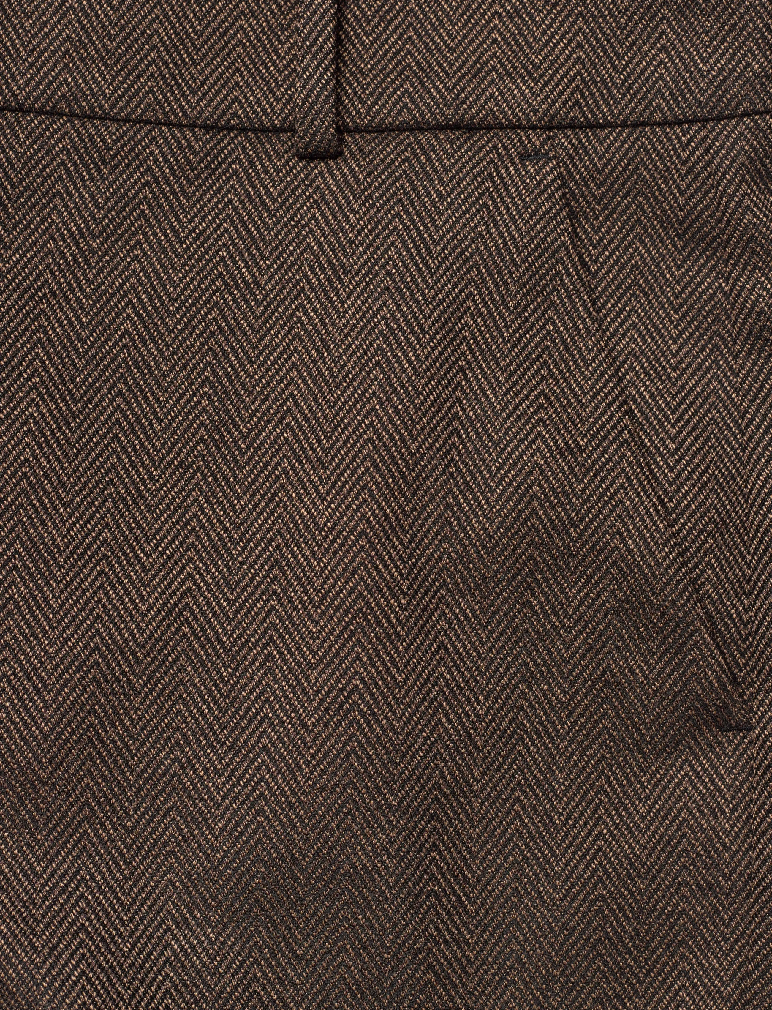 FIVEUNITS - DenaFV - bukser med brede ben - maple herringbone - 4