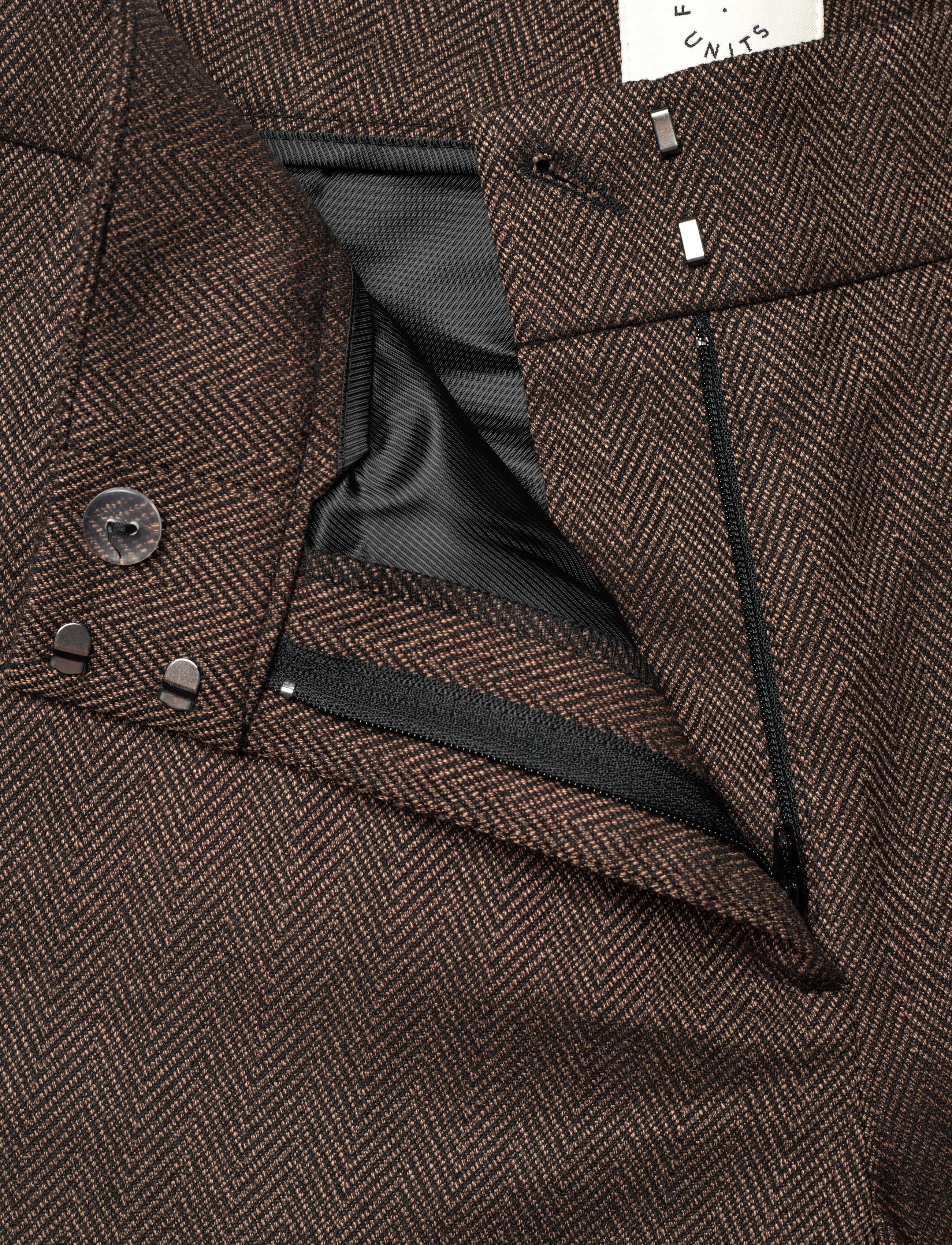 FIVEUNITS - DenaFV - bukser med brede ben - maple herringbone - 5