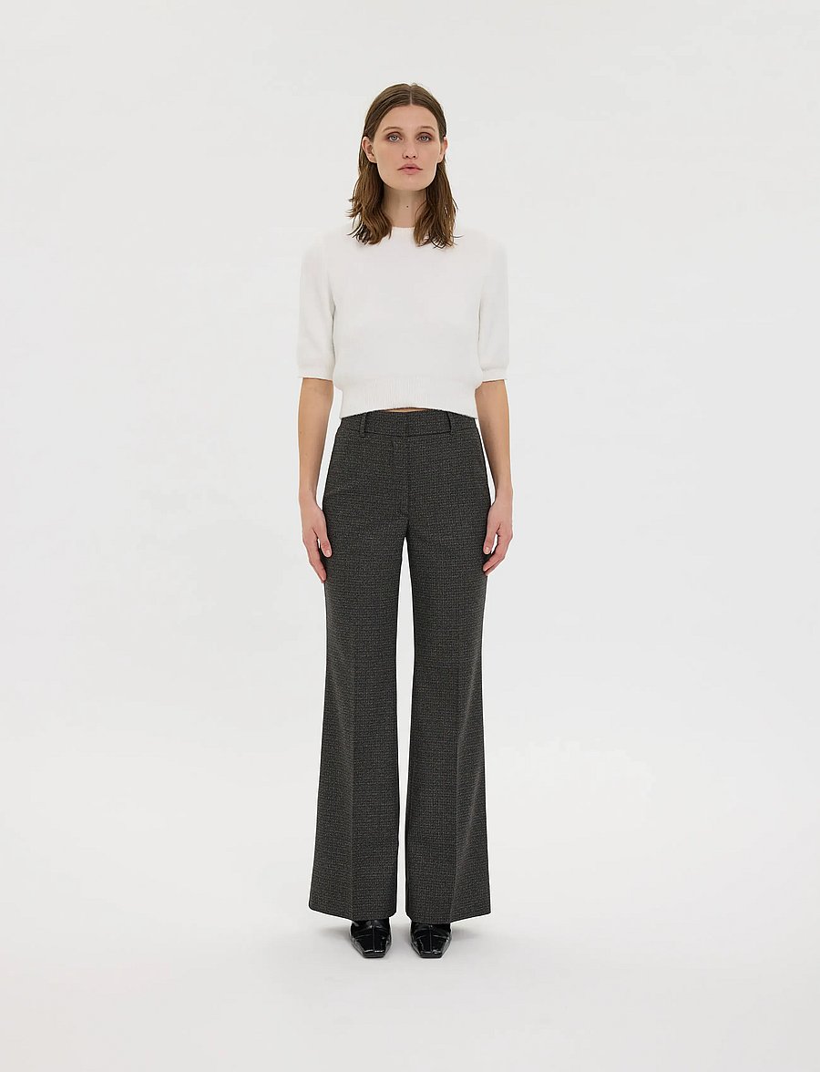 FIVEUNITS - OliviaFV - flare bukser - black coffee fusion - 0