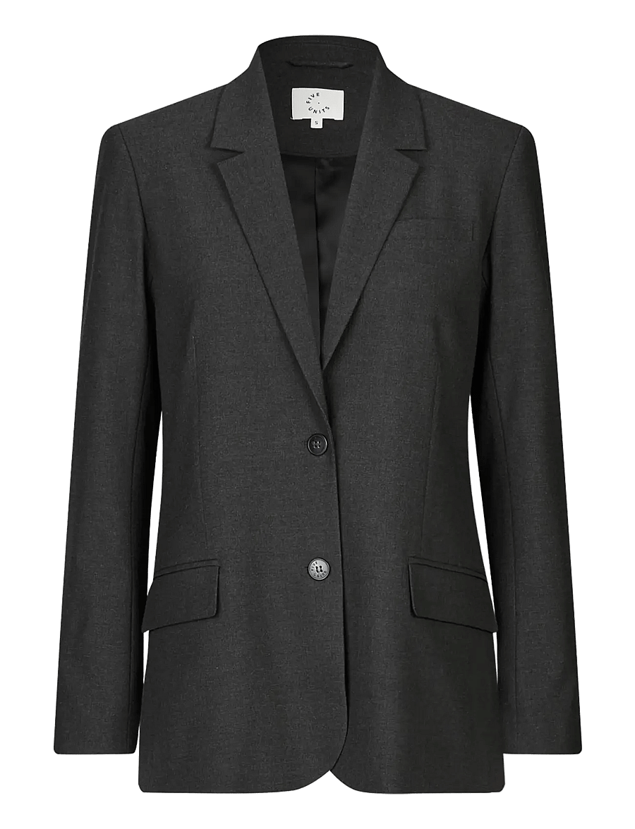 FIVEUNITS - HannahFV - einreihige blazer - charcoal melange - 1