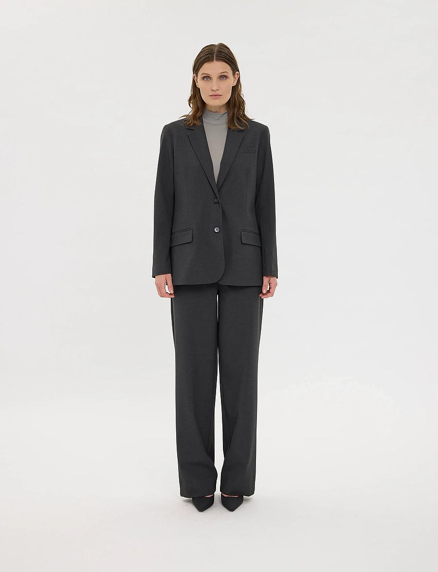 FIVEUNITS - HannahFV - einreihige blazer - charcoal melange - 0