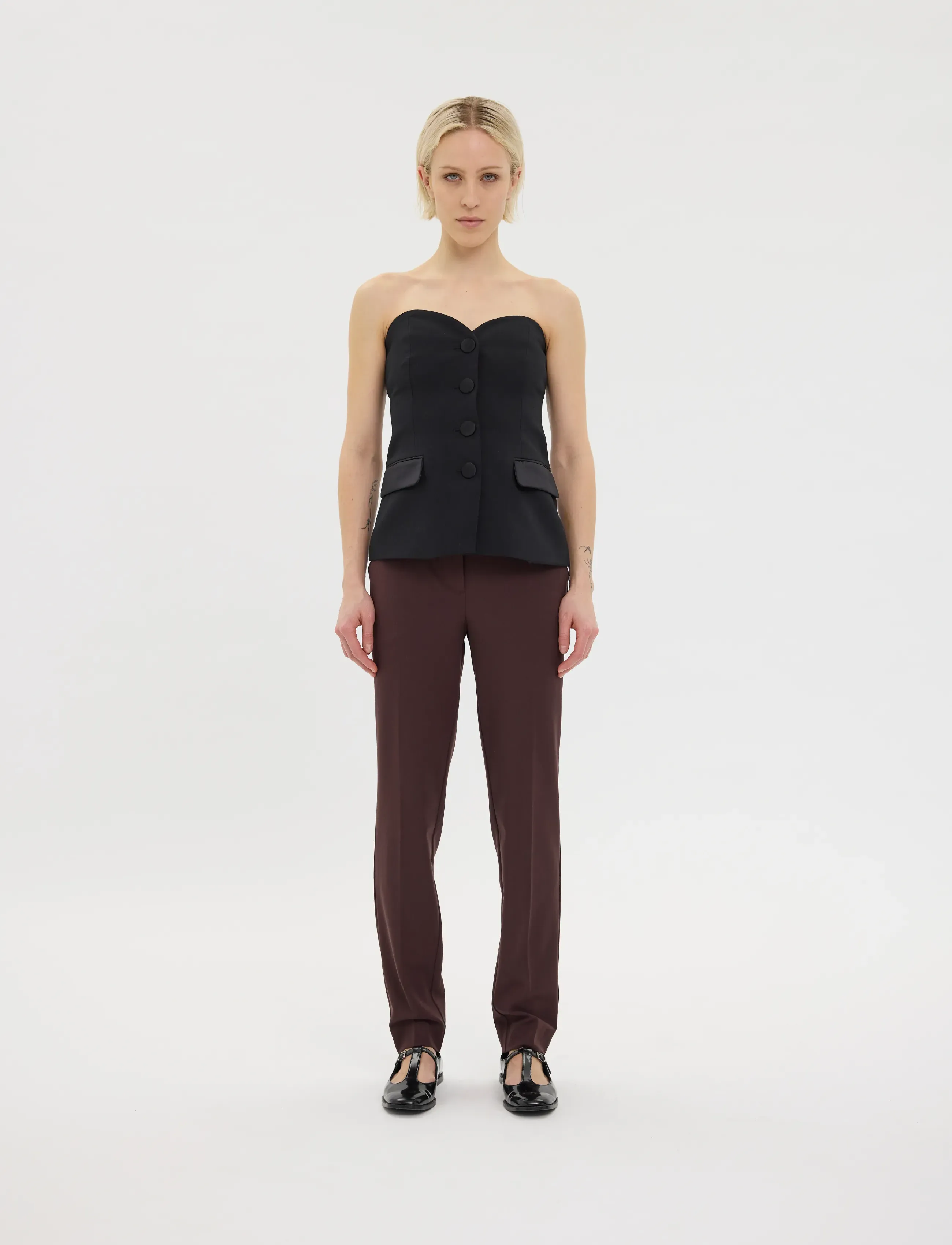 FIVEUNITS JuliaFV - Püksid - DEEP GARNET / brown