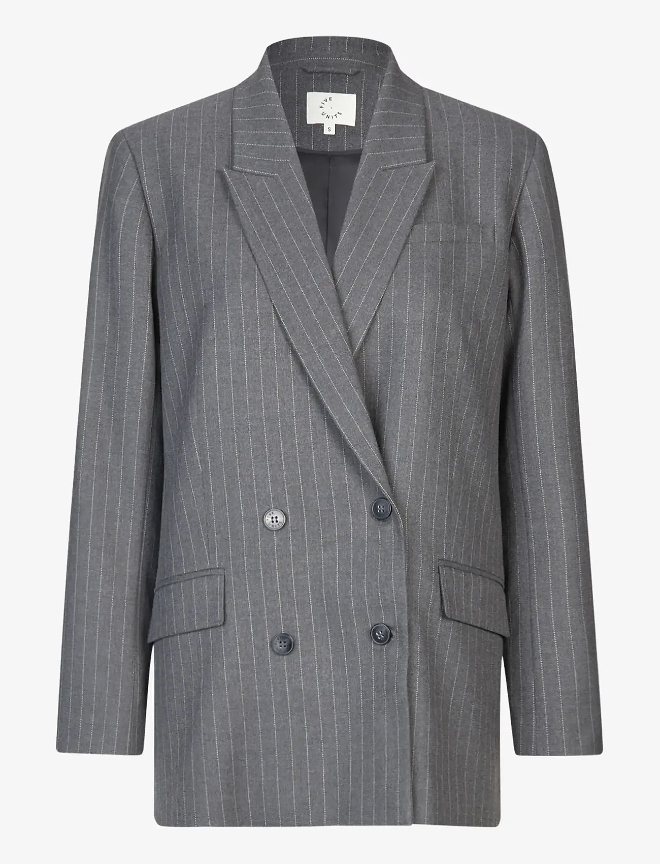FIVEUNITS - FridaFV - dobbeltradede blazere - meteorite pinstripe - 0