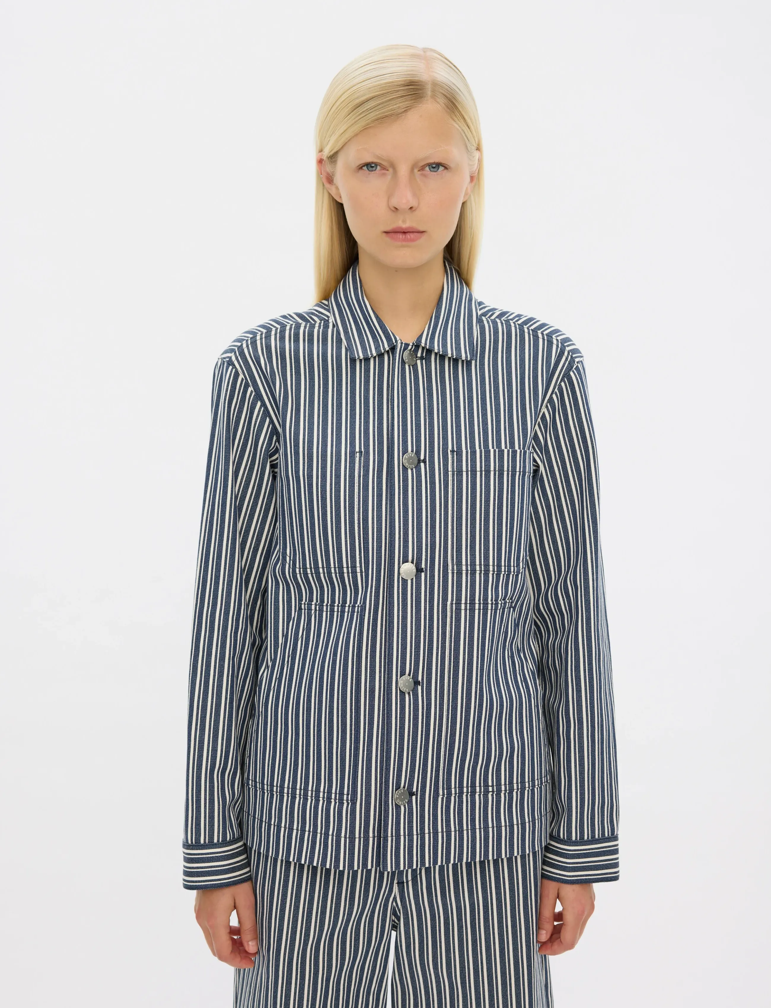FIVEUNITS - StellaFV - outerwear - indigo stripe - 0