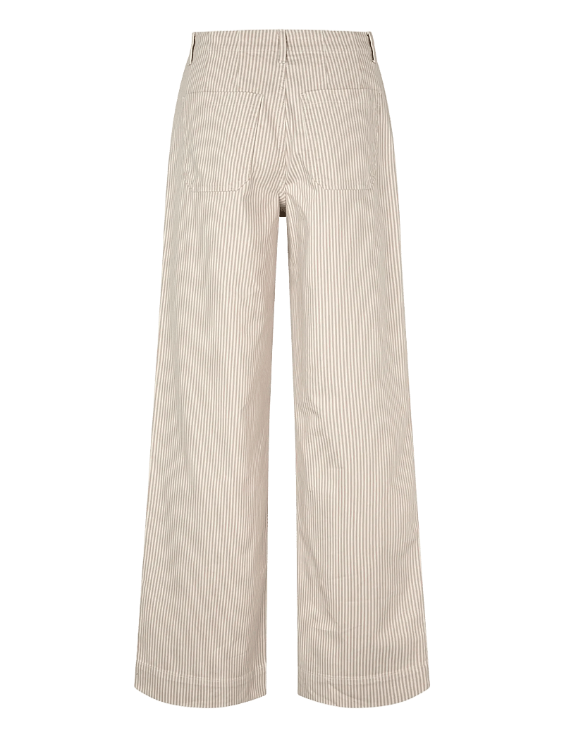 FIVEUNITS - EricaFV - bukser med brede ben - oat milk stripe - 2