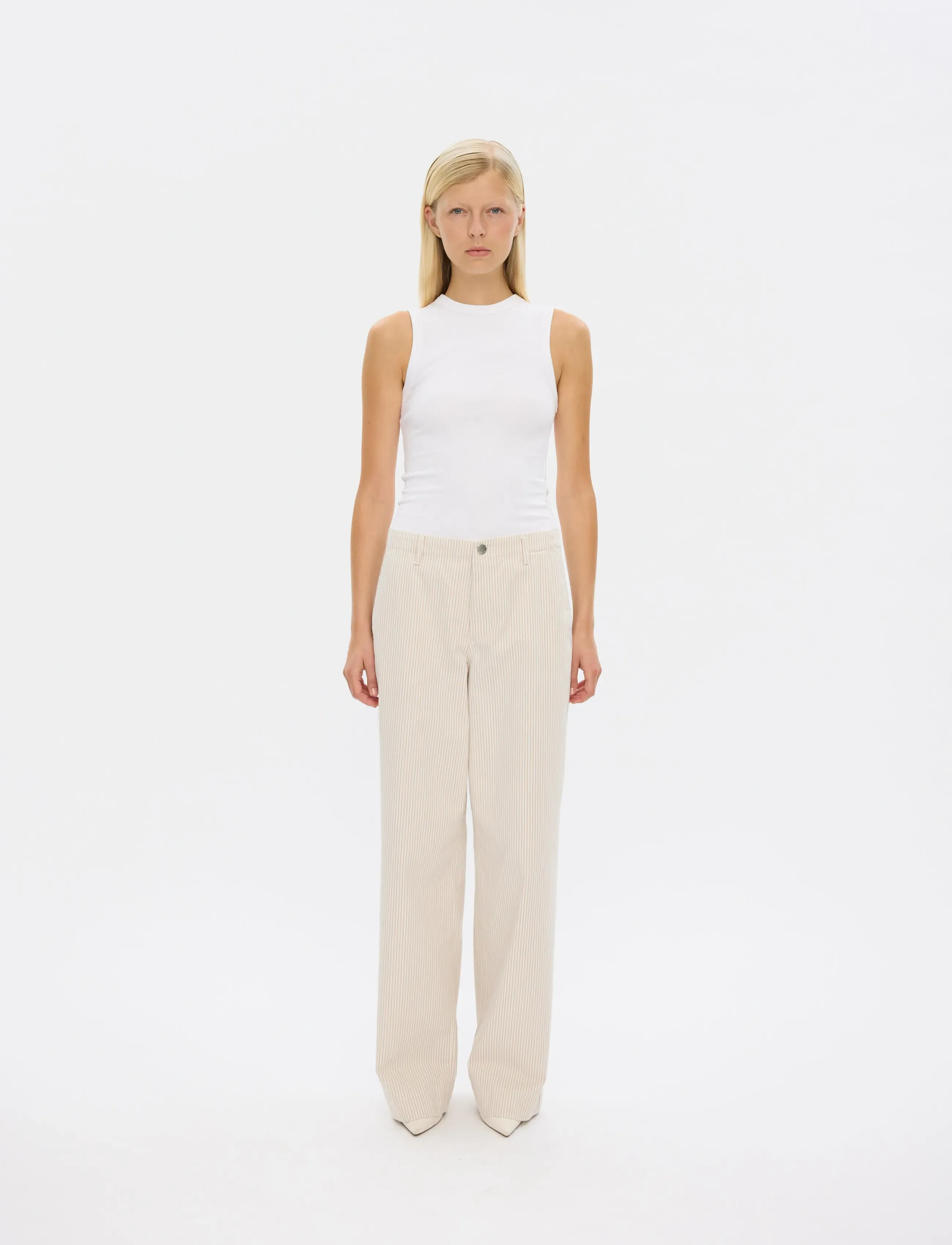 FIVEUNITS EricaFV - Nyheter - OAT MILK STRIPE / beige