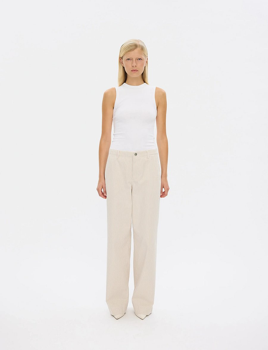 FIVEUNITS - EricaFV - vida byxor - oat milk stripe - 0