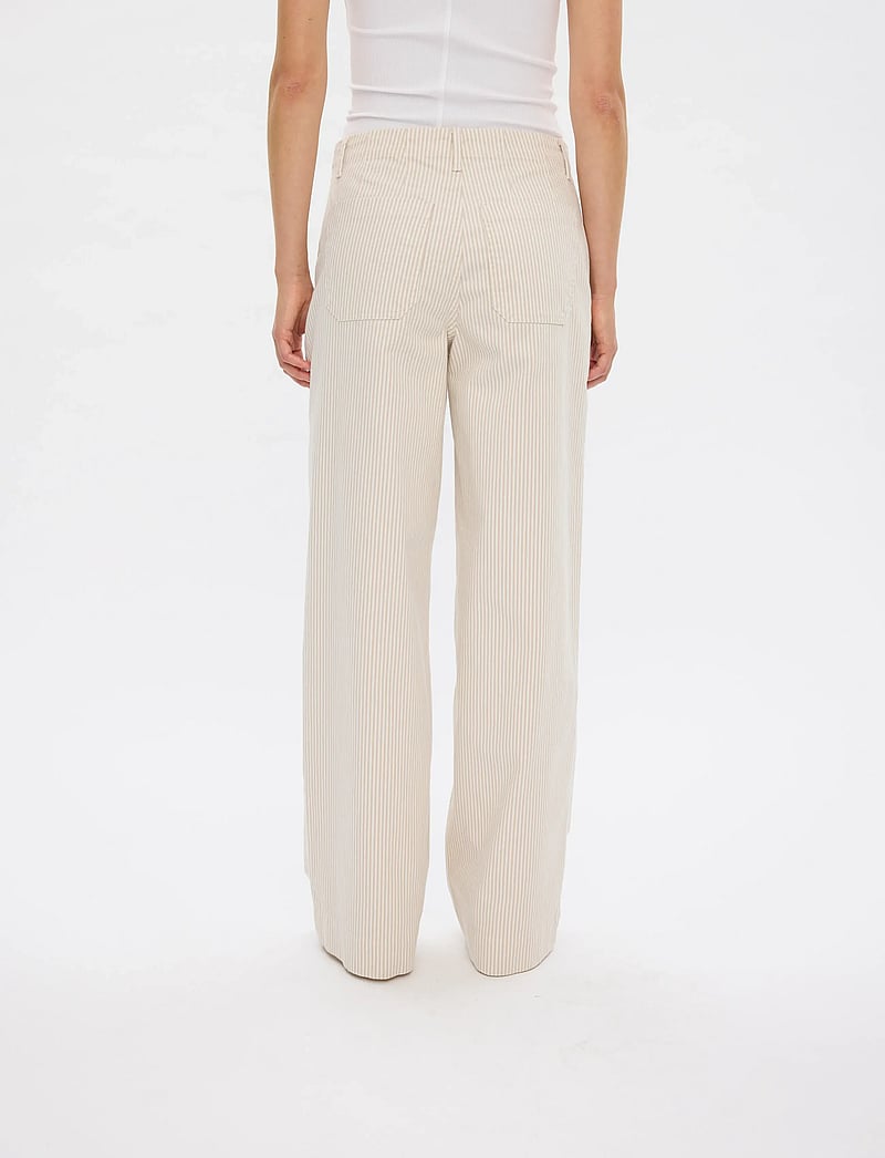 FIVEUNITS - EricaFV - bukser med brede ben - oat milk stripe - 4