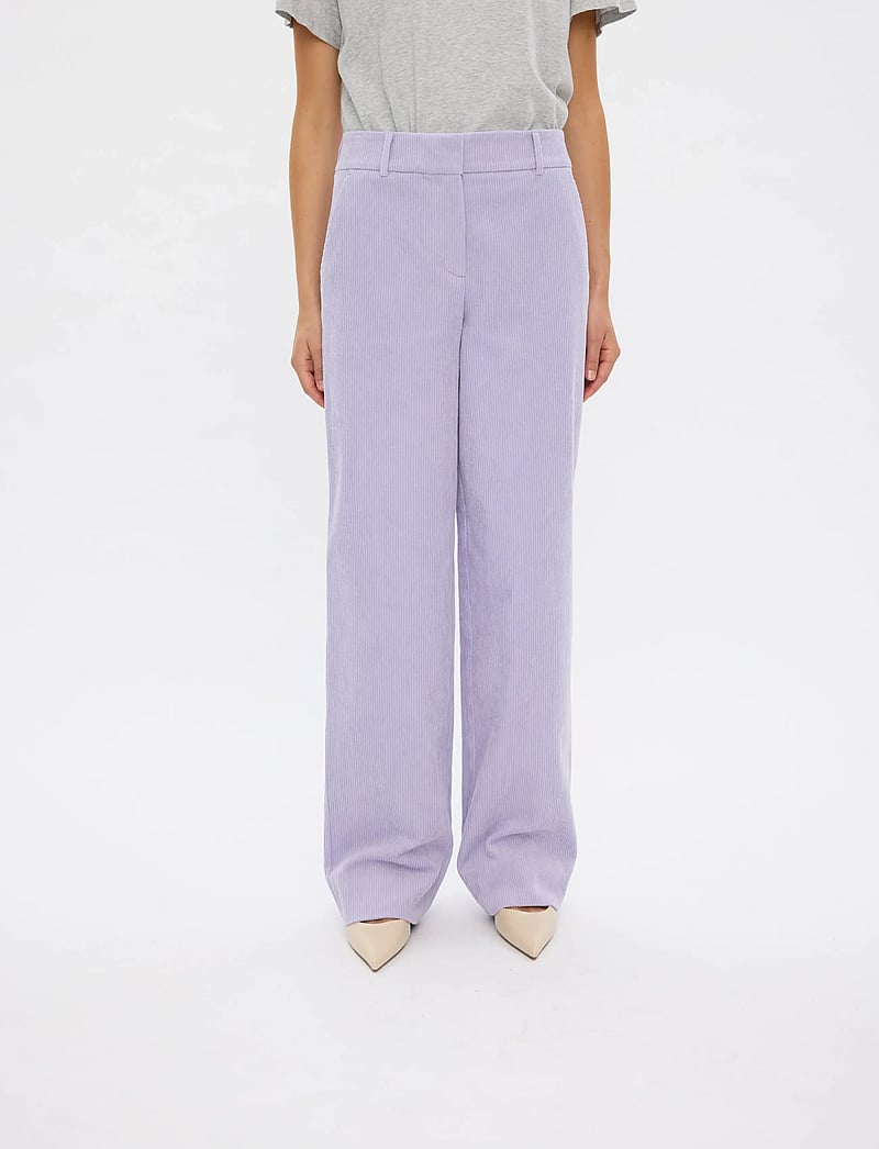 FIVEUNITS - DenaFV - bukser med brede ben - lavender corduroy - 3