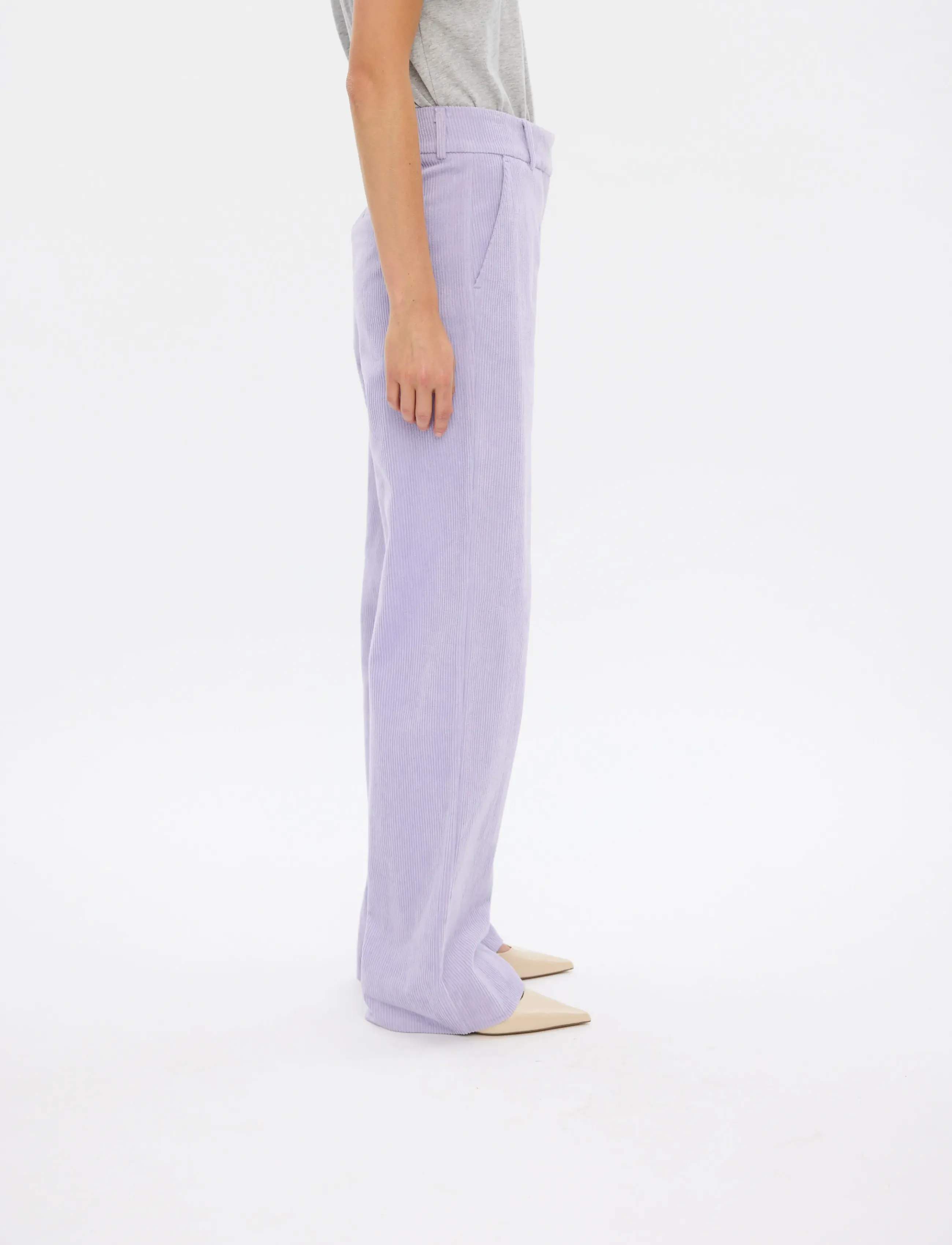 FIVEUNITS - DenaFV - wide leg trousers - lavender corduroy - 5