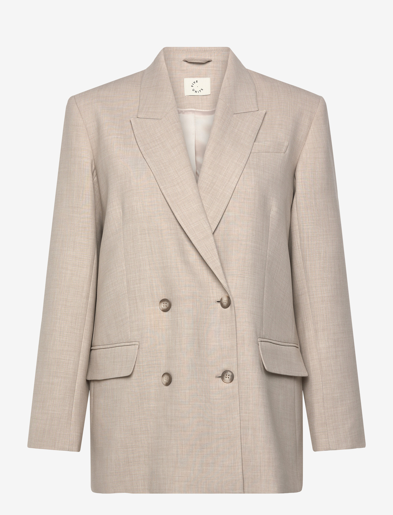 FIVEUNITS - FridaFV - zweireihige blazer - silver sand melange - 0