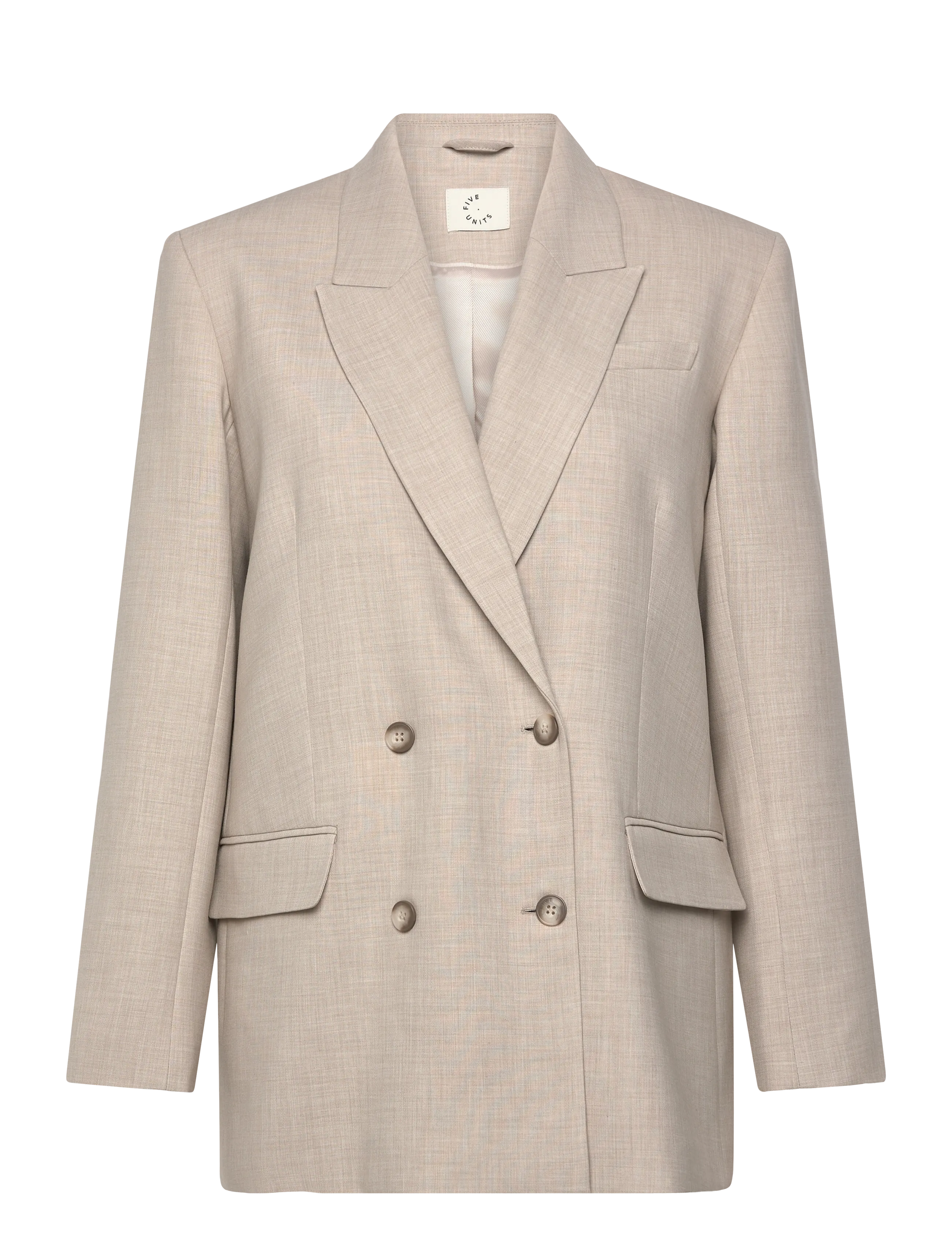 FIVEUNITS FridaFV - Pintsakud - SILVER SAND MELANGE / beige