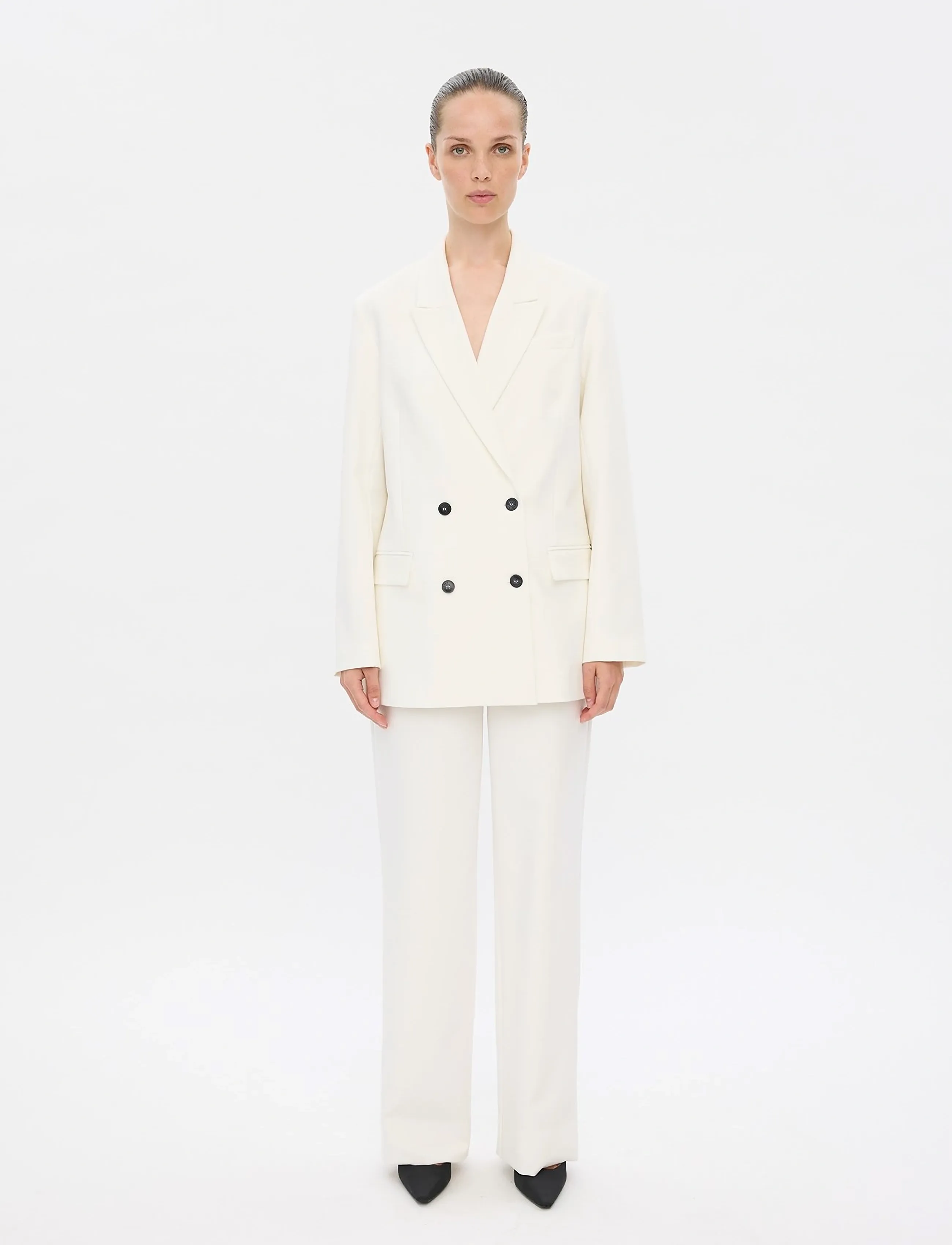 FIVEUNITS Fridafv, M, White, Blazere > Blazere I Overstørrelse, Dame