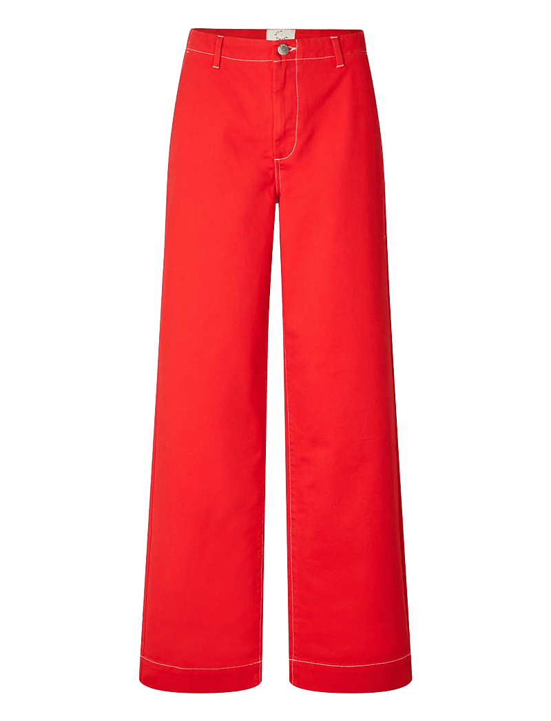 FIVEUNITS - EricaFV - bukser med brede ben - poppy red - 1