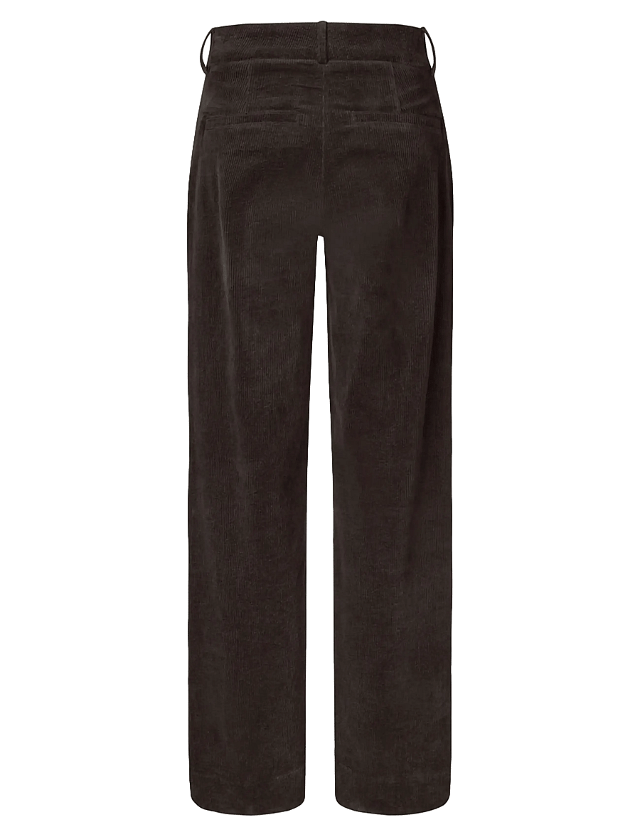 FIVEUNITS - DenaFV - hosen mit weitem bein - dark coffee corduroy - 1
