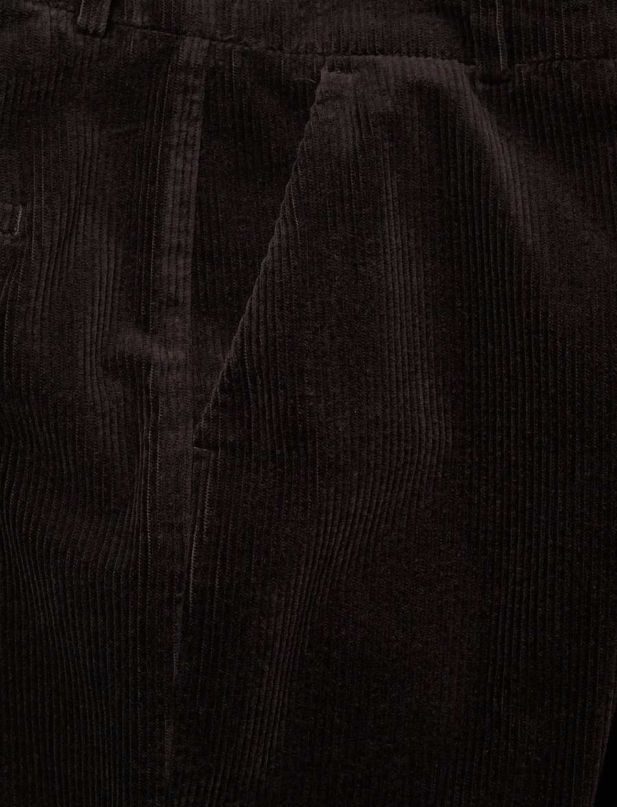 FIVEUNITS - DenaFV - hosen mit weitem bein - dark coffee corduroy - 2
