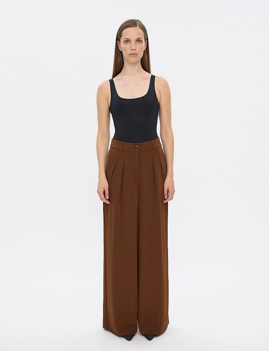 FIVEUNITS - KarenFV - hosen mit weitem bein - brown roast - 0