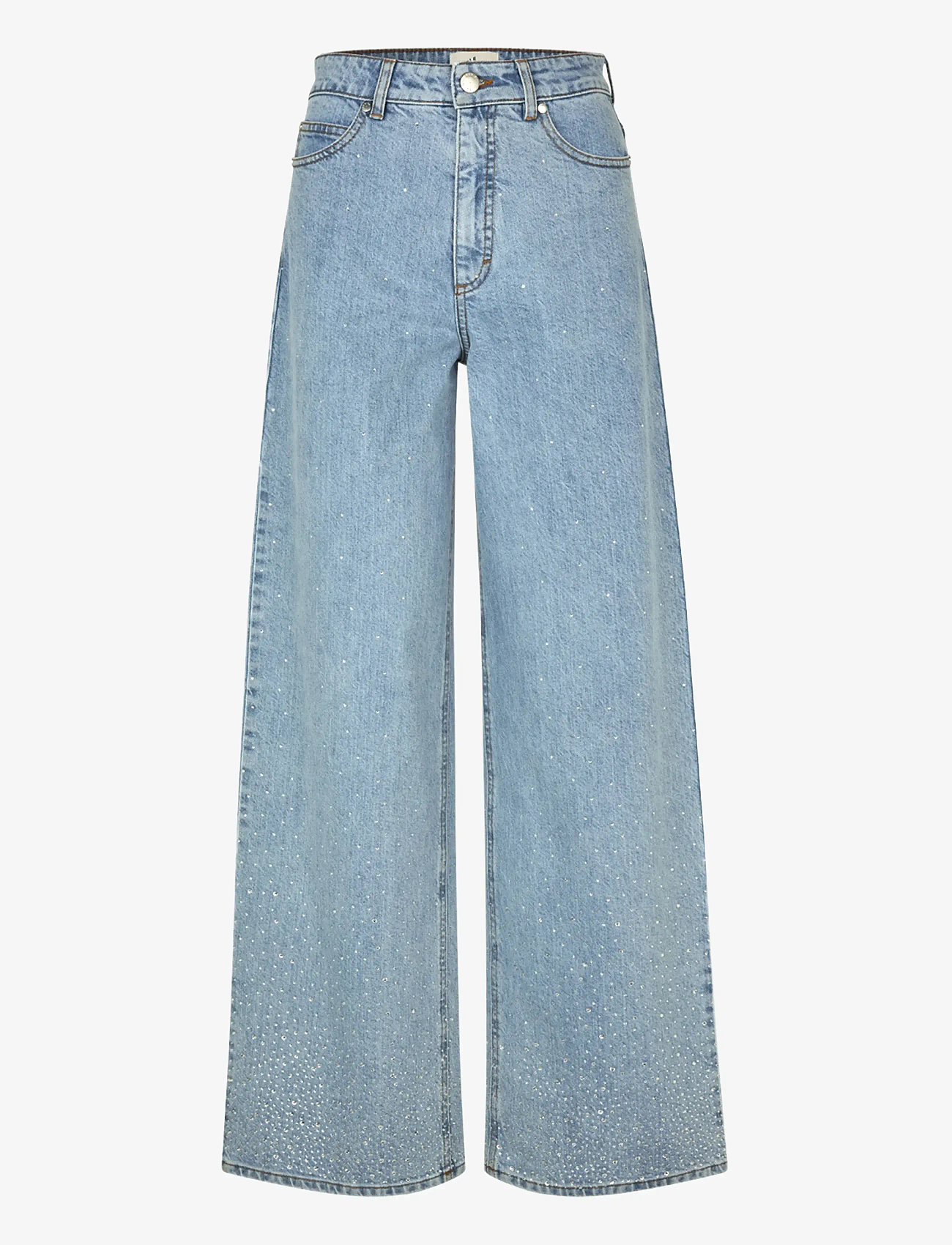 FIVEUNITS - AbbyFV - laia säärega teksad - light rinse rhinestone - 1