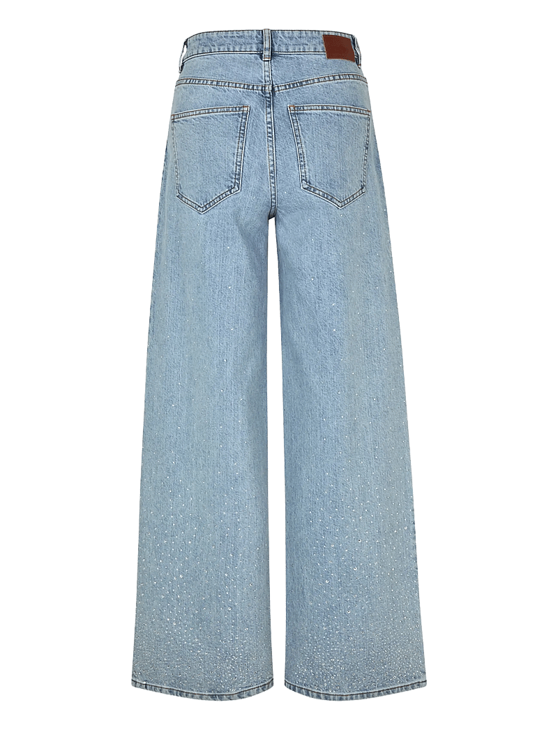 FIVEUNITS - AbbyFV - brede jeans - light rinse rhinestone - 2
