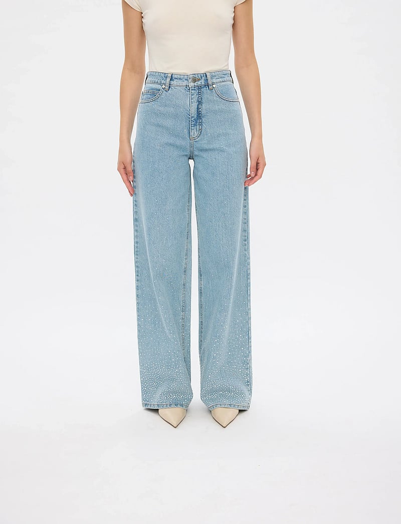 FIVEUNITS - AbbyFV - brede jeans - light rinse rhinestone - 3