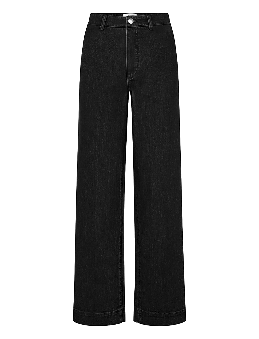 FIVEUNITS - EricaFV - hosen mit weitem bein - black rinse - 1