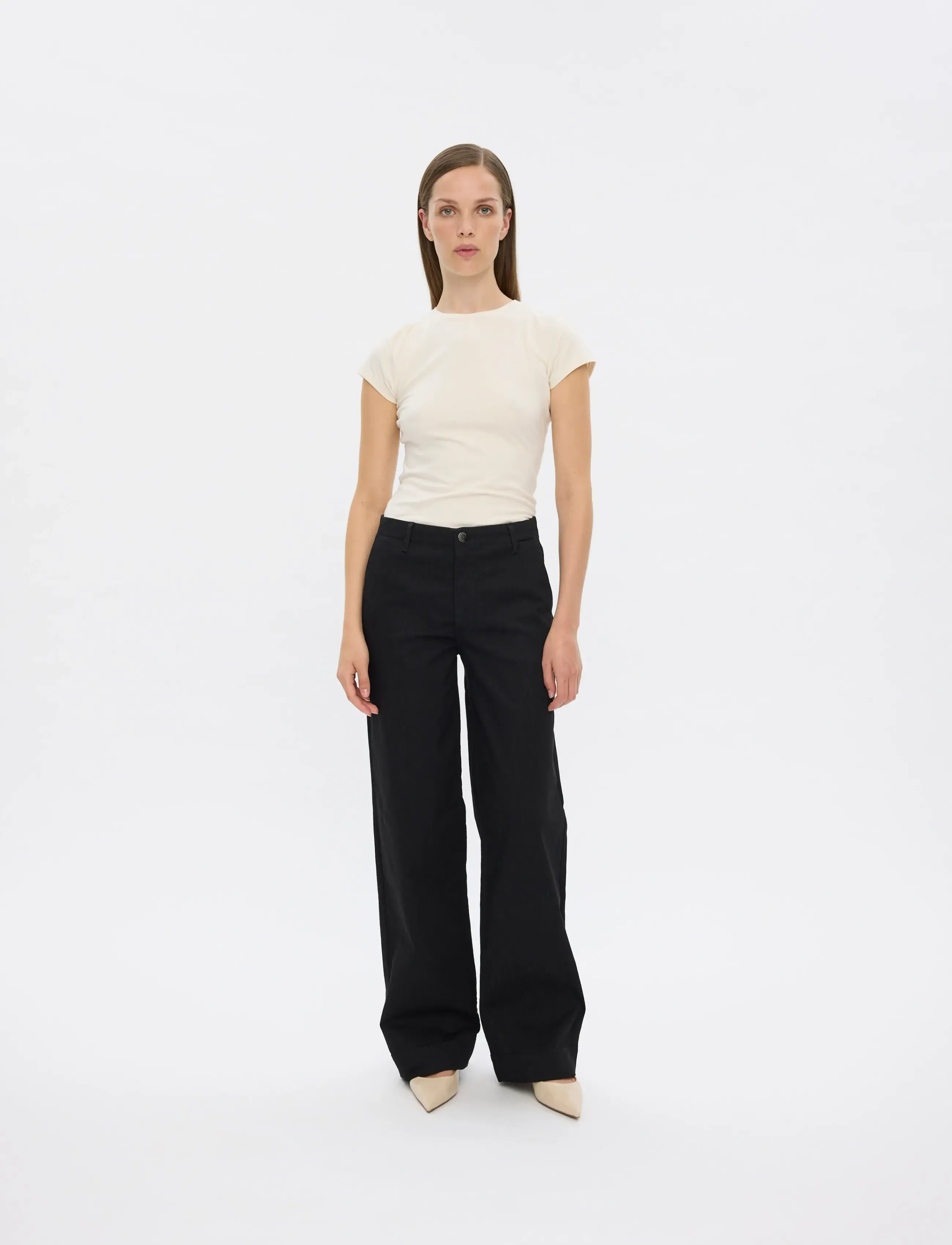 FIVEUNITS Ericafv, 26, Jeans, Schwarz - Wide, Frauen