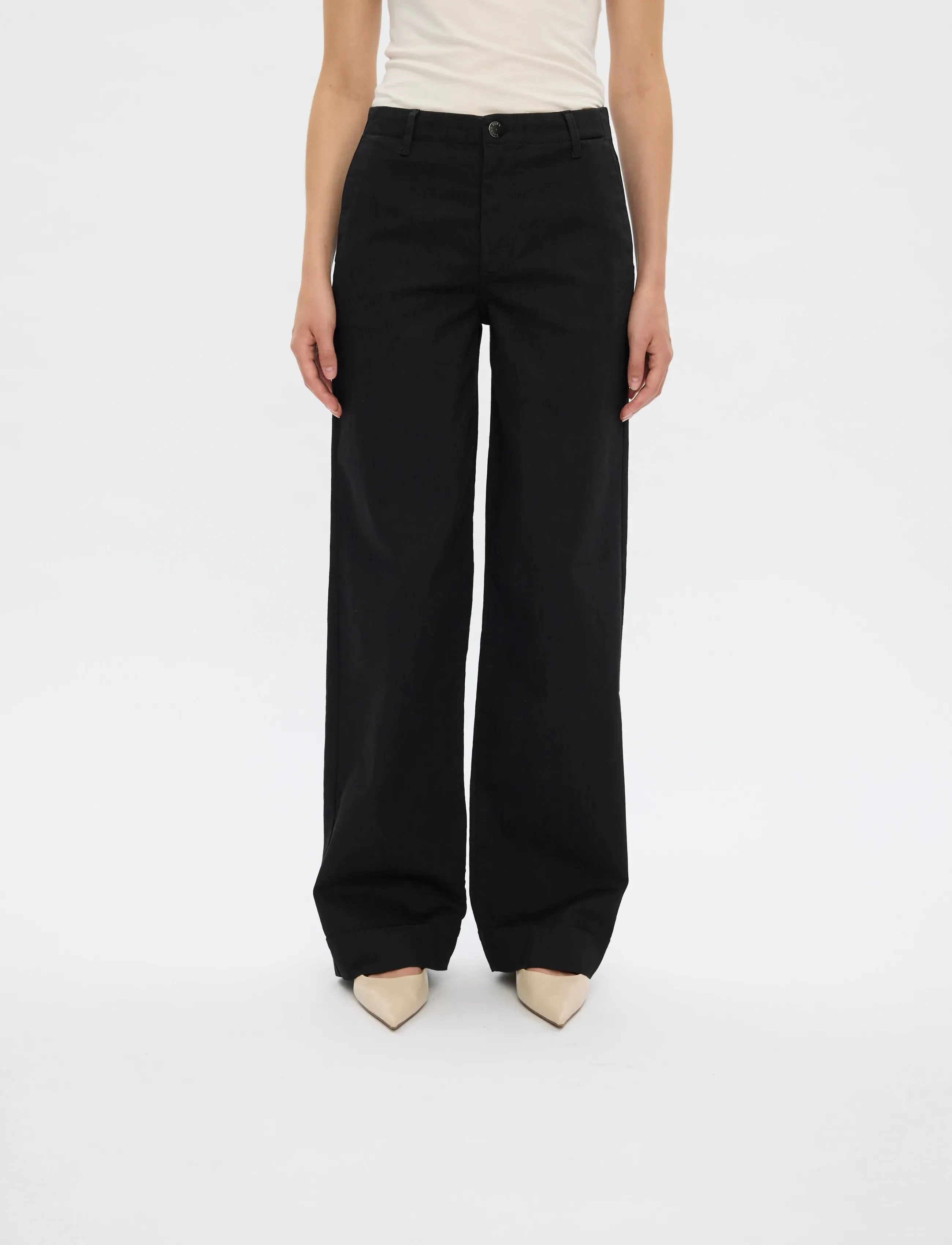 FIVEUNITS - EricaFV - hosen mit weitem bein - black rinse - 3