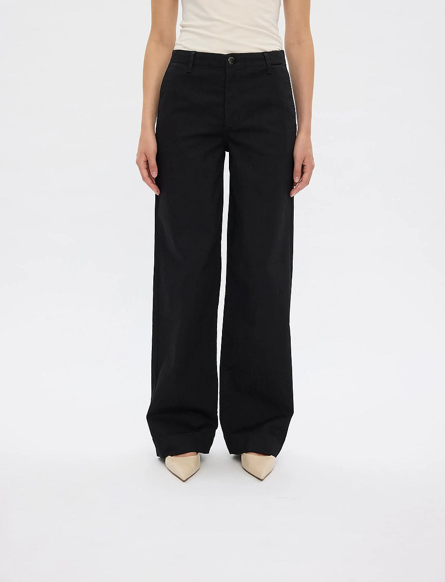 FIVEUNITS - EricaFV - hosen mit weitem bein - black rinse - 3