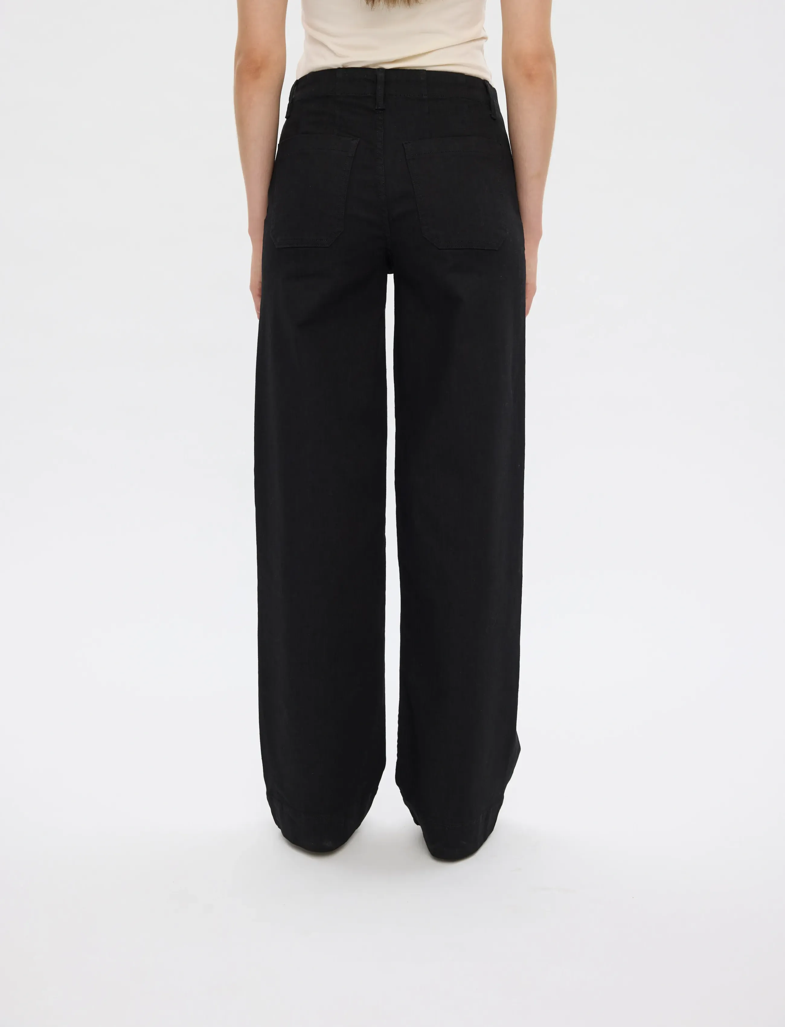 FIVEUNITS - EricaFV - hosen mit weitem bein - black rinse - 4