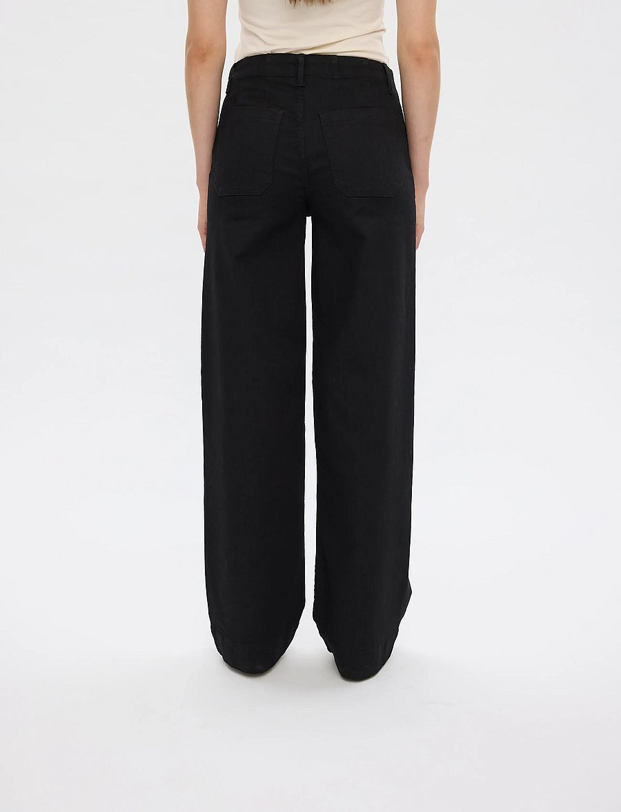 FIVEUNITS - EricaFV - hosen mit weitem bein - black rinse - 4