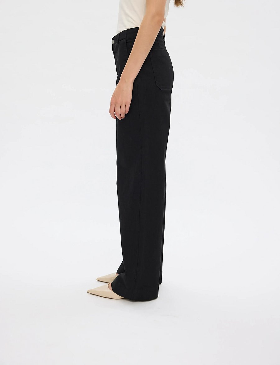 FIVEUNITS - EricaFV - hosen mit weitem bein - black rinse - 5