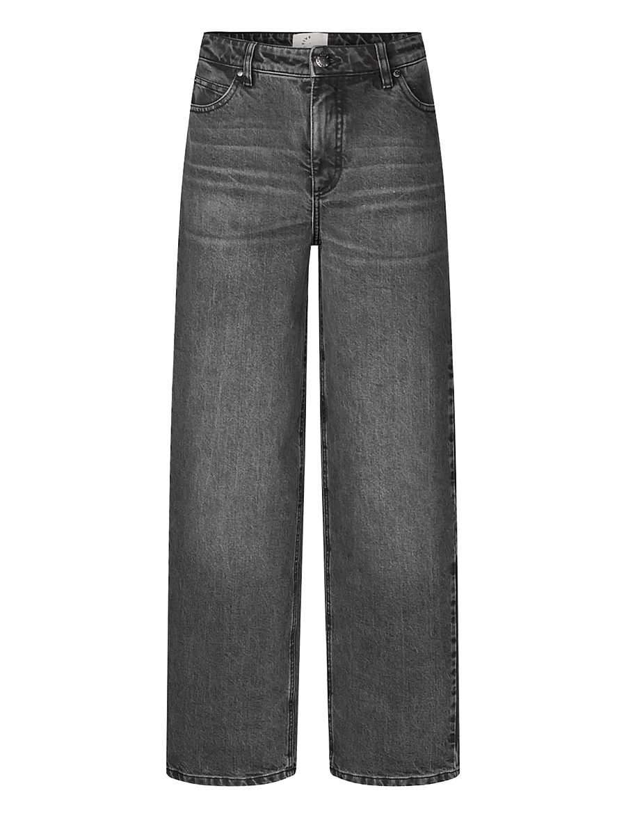 FIVEUNITS - BillieFV - hosen mit weitem bein - worn-in black - 1