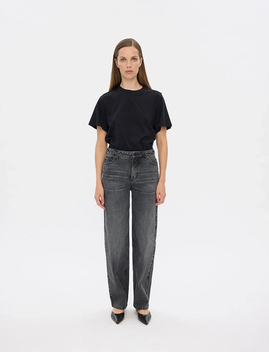 FIVEUNITS - BillieFV - hosen mit weitem bein - worn-in black - 0