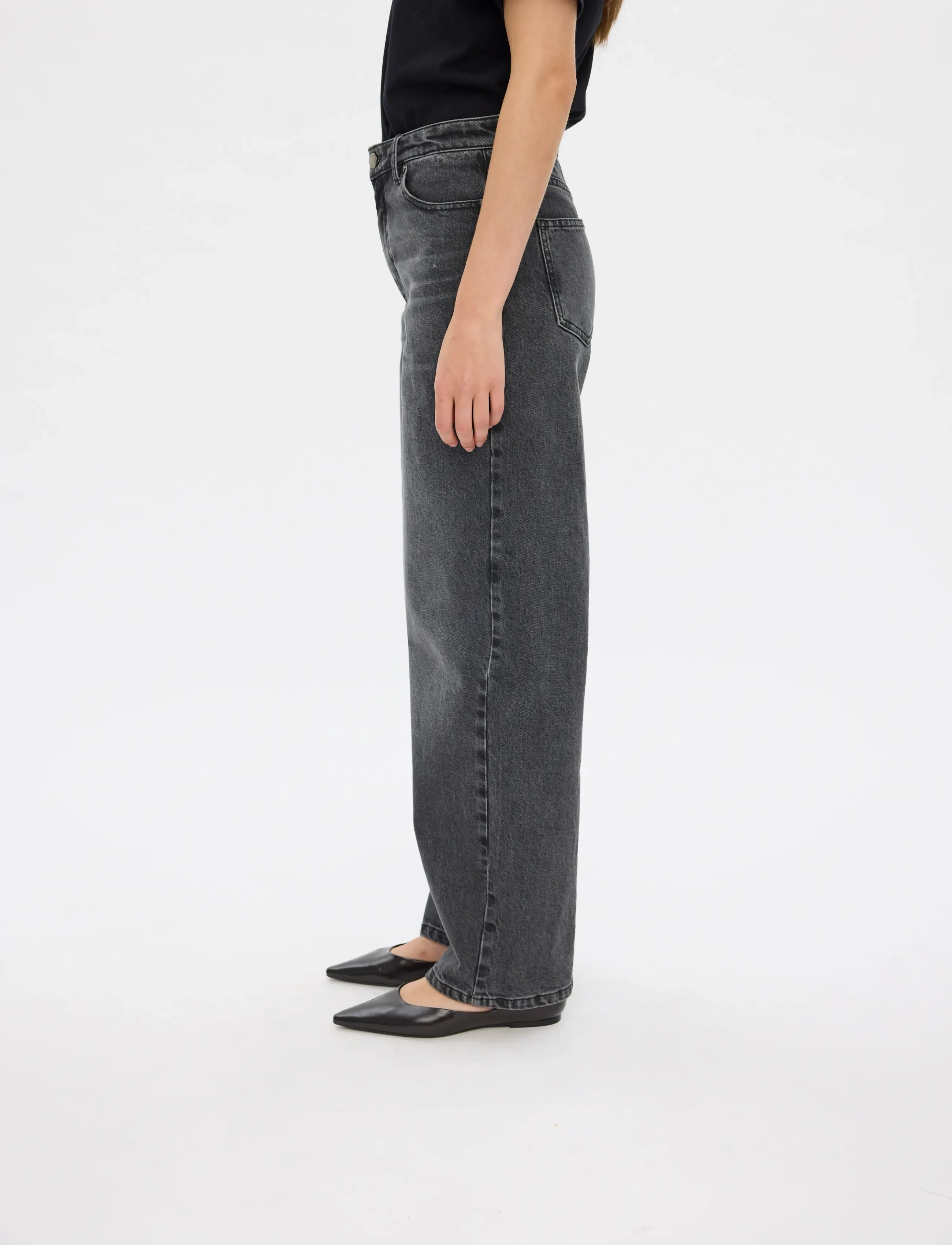 FIVEUNITS - BillieFV - hosen mit weitem bein - worn-in black - 5