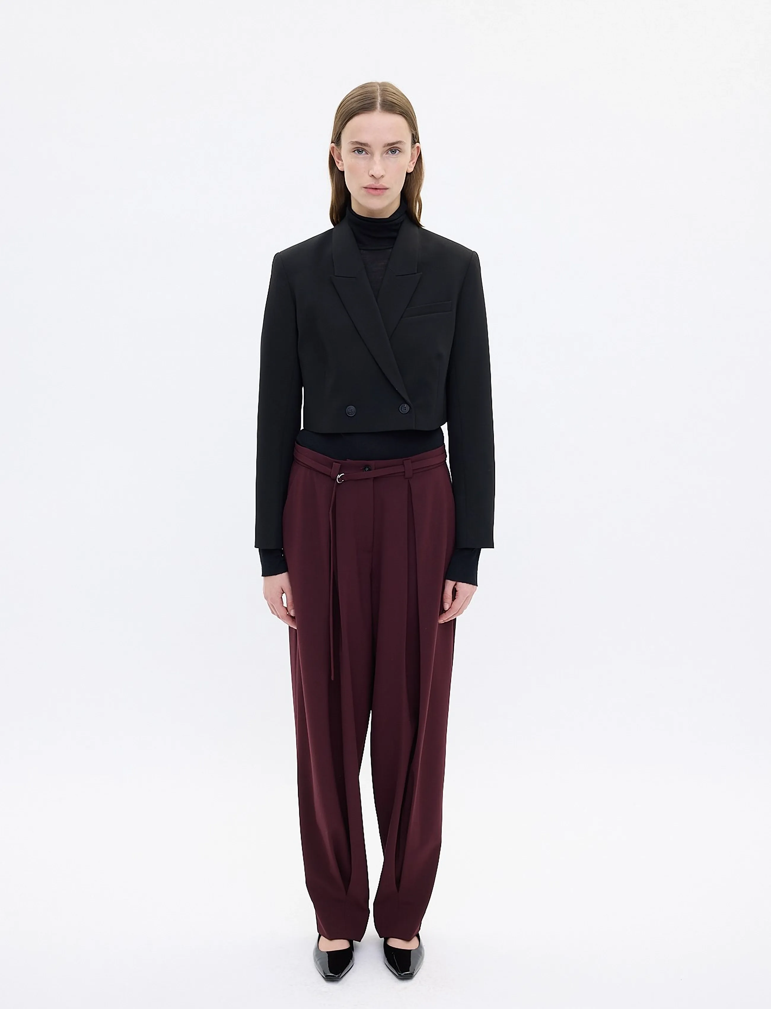 Five Units LanaFV 136 - Hose mit geradem Bein - MAROON / burgundy