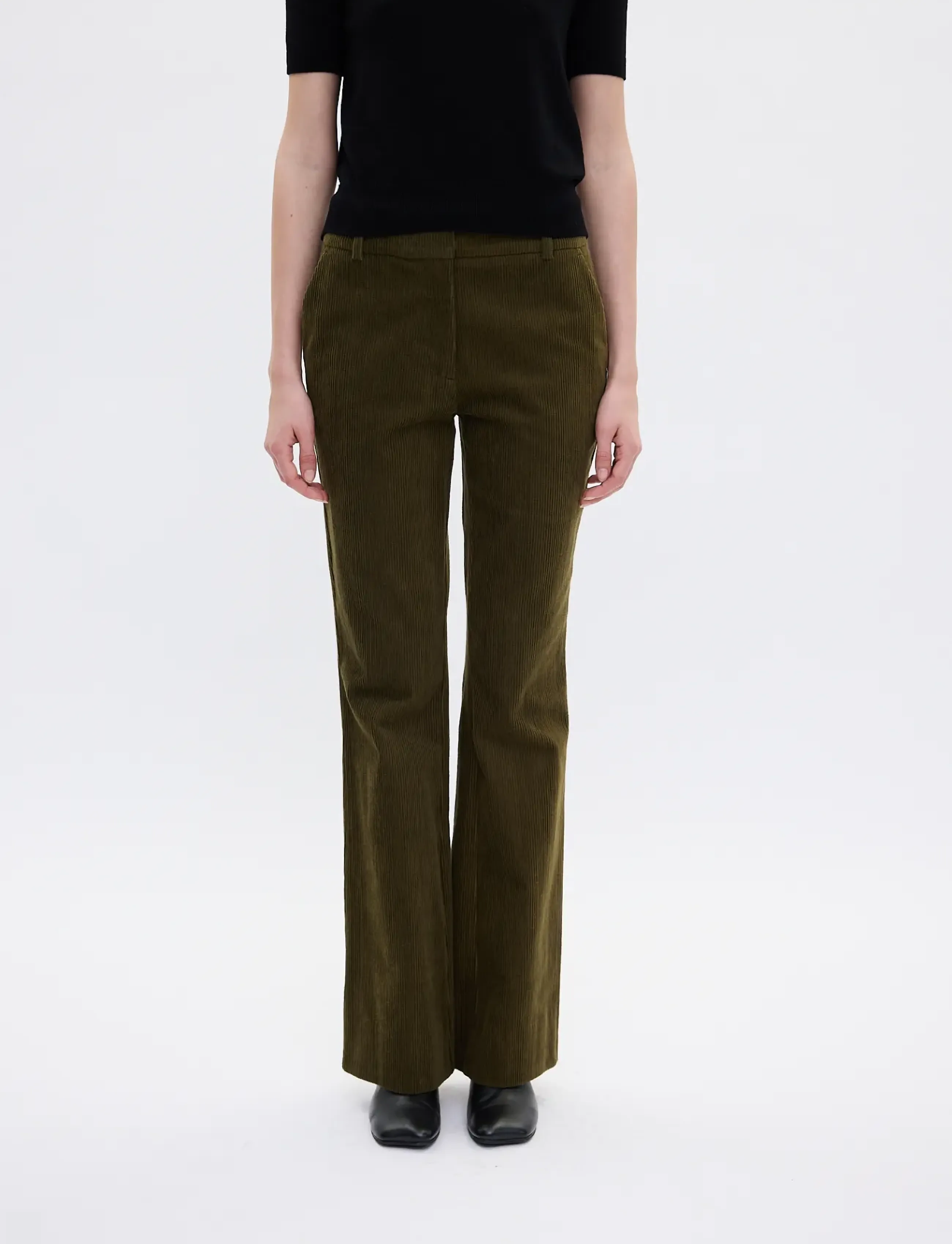 Five Units - ClaraFV 121 Corduroy - fløjlsbukser - faded green - 3