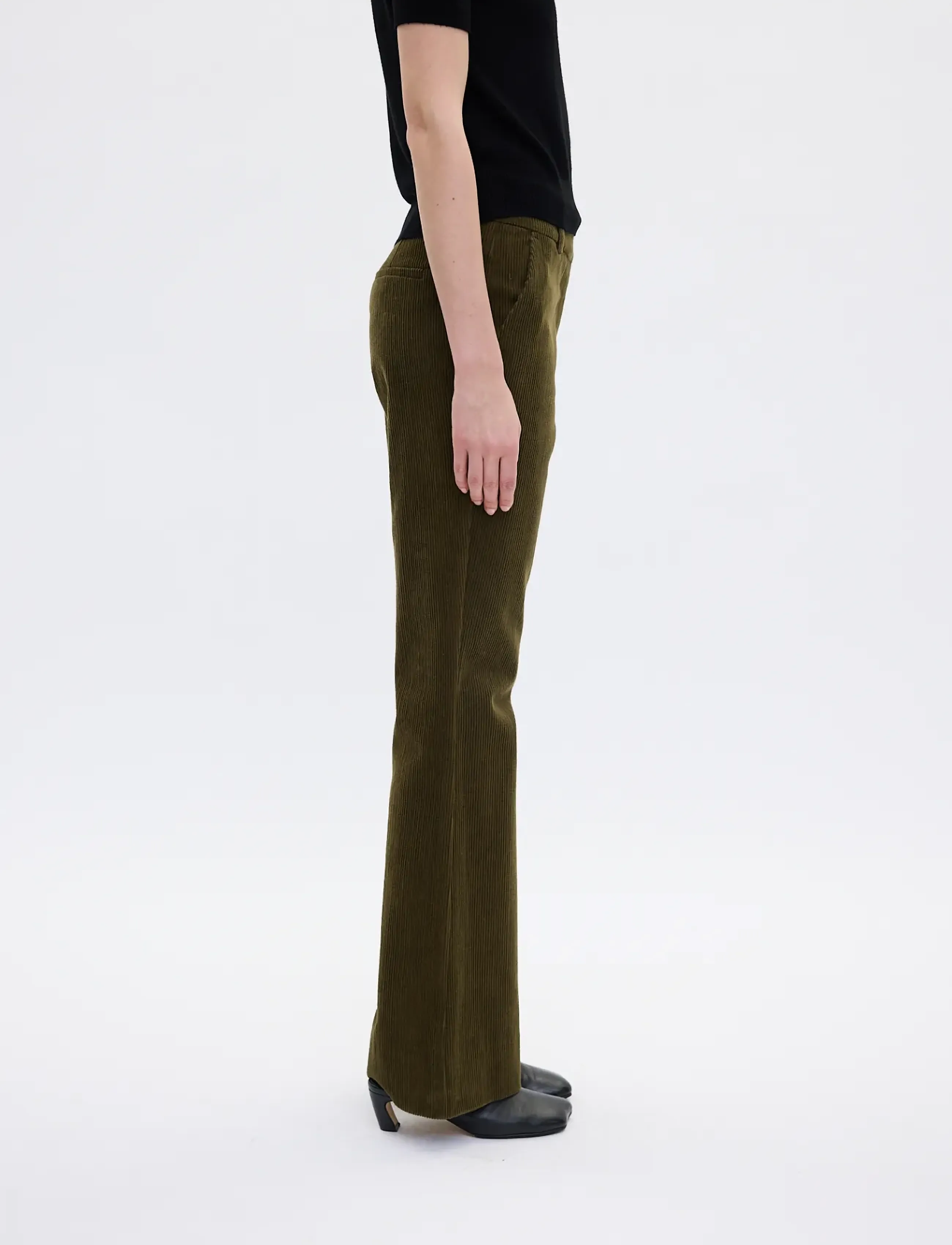 Five Units - ClaraFV 121 Corduroy - fløjlsbukser - faded green - 5