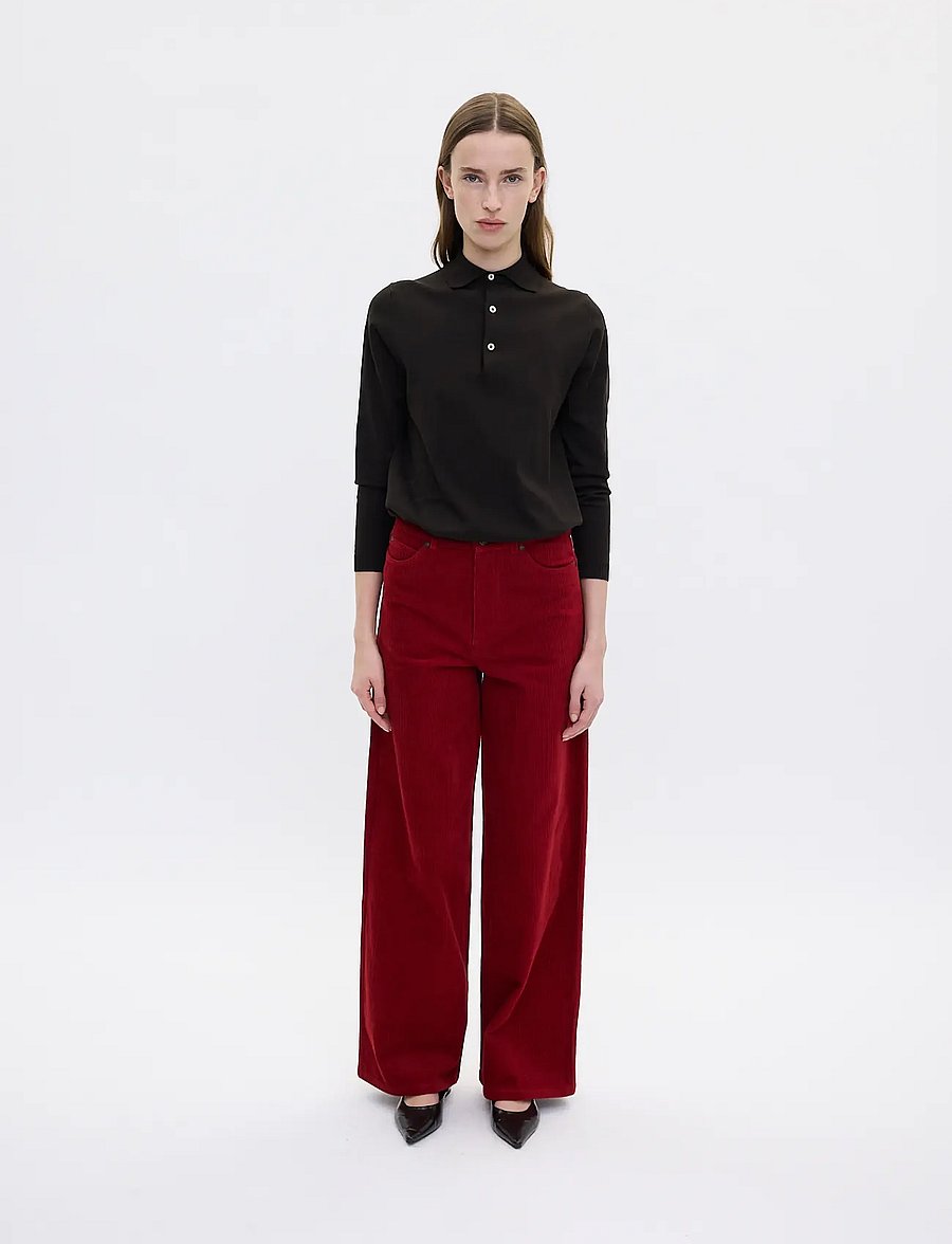 Five Units - AbbyFV 121 Corduroy - fløjlsbukser - cranberry - 0
