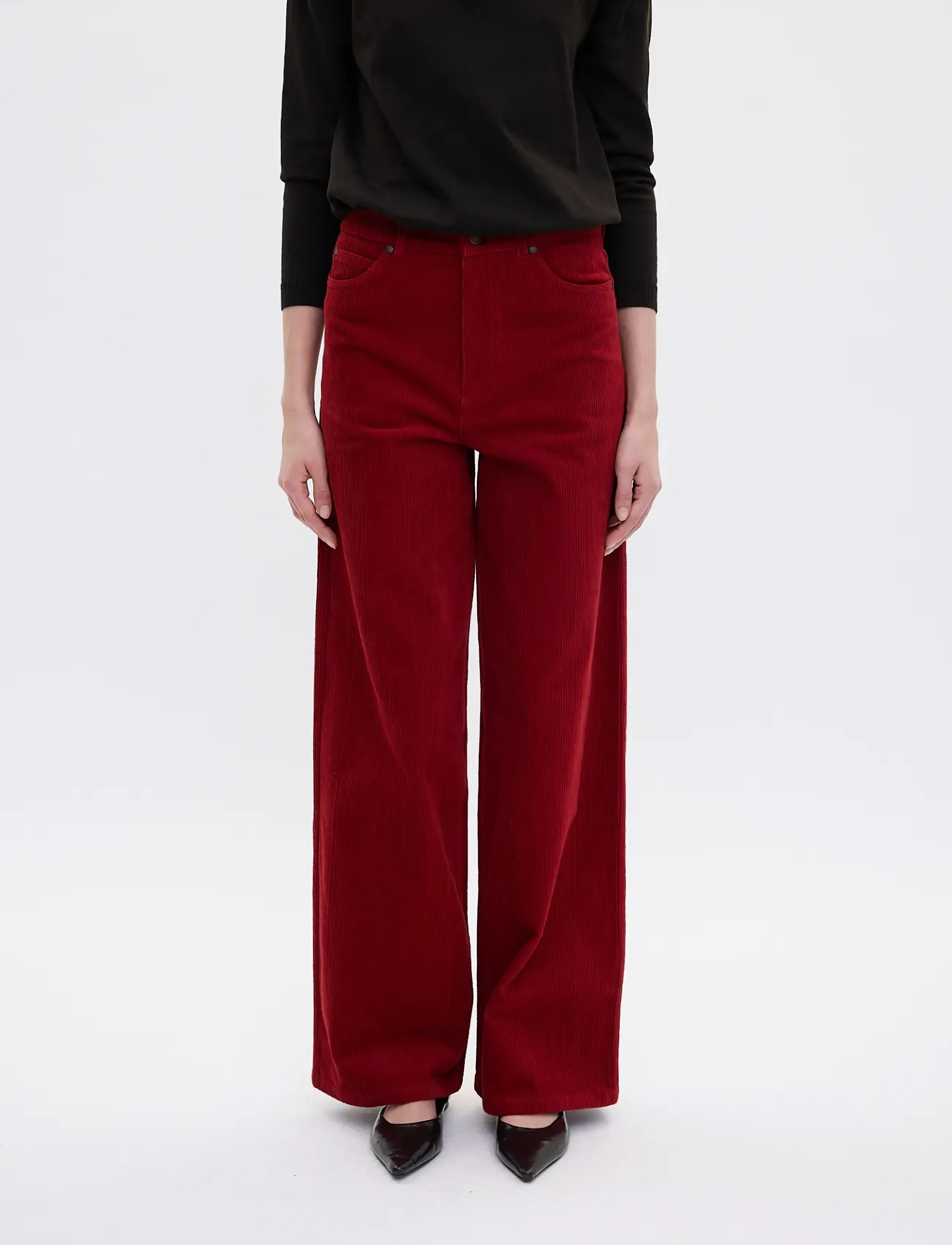 Five Units - AbbyFV 121 Corduroy - fløjlsbukser - cranberry - 3