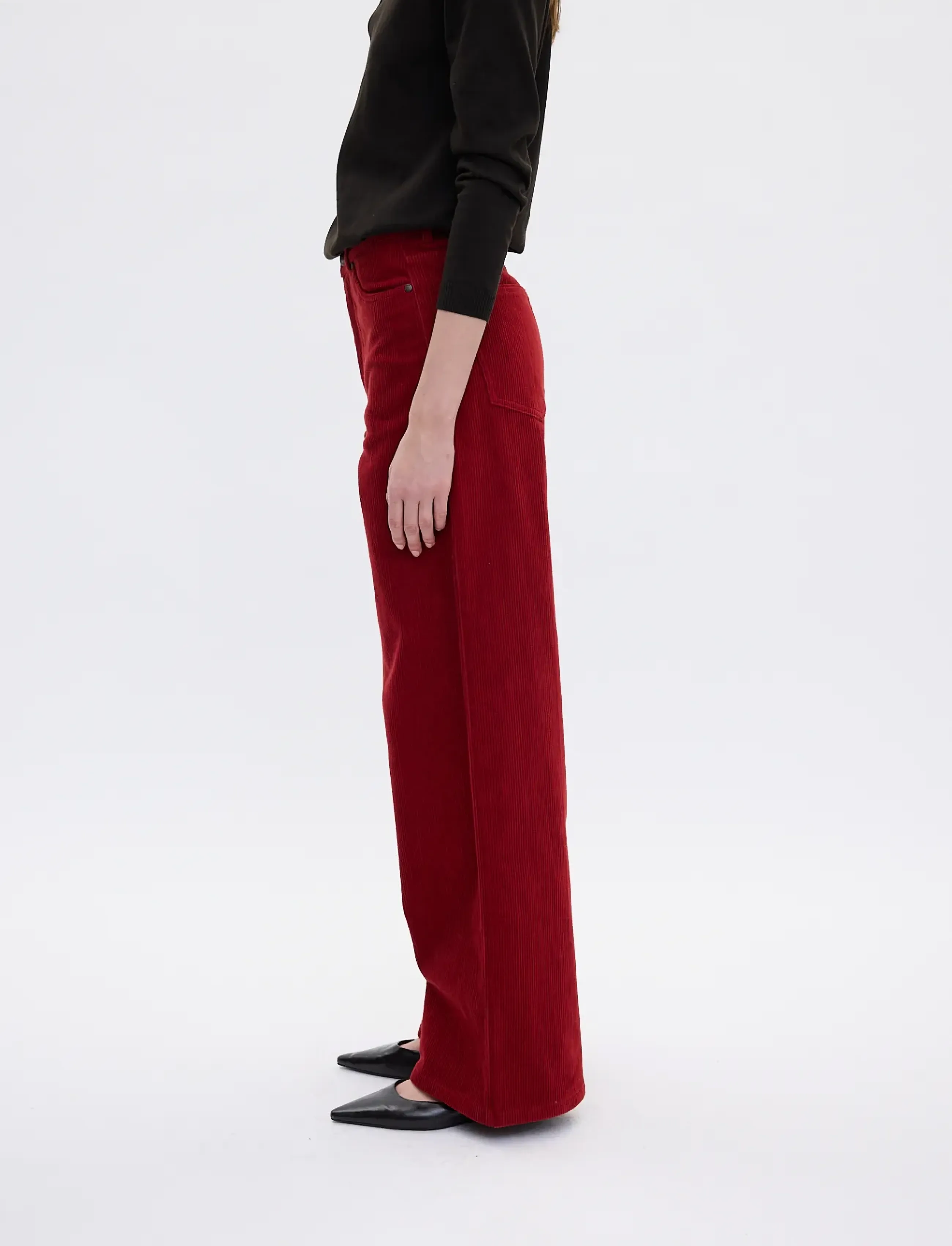 Five Units - AbbyFV 121 Corduroy - fløjlsbukser - cranberry - 5
