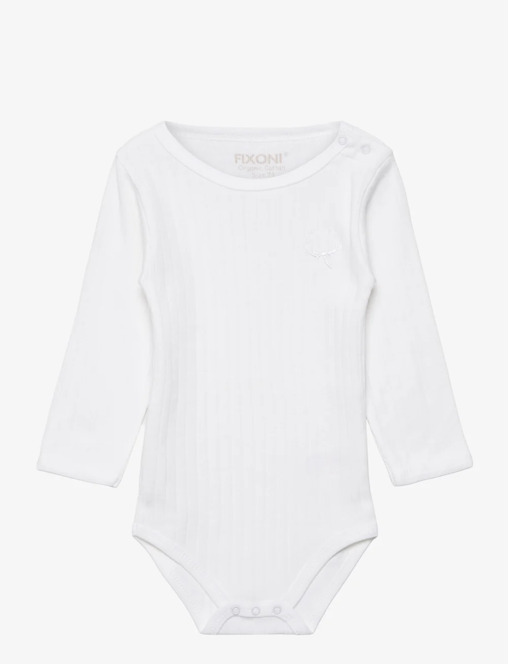 Fixoni - Infinity Body L/S - Organic - långärmade bodies - 00-30 white skye - 0