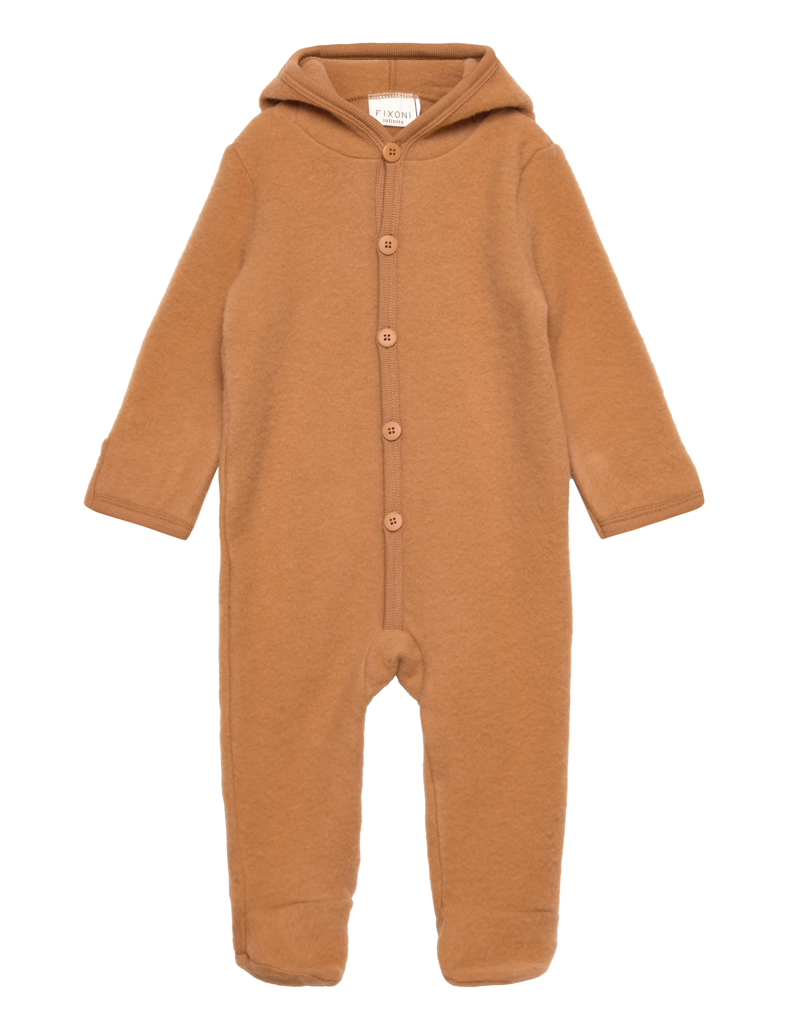 FIXONI Hush Wolle Wholesuit Braun - 50 - Kinder