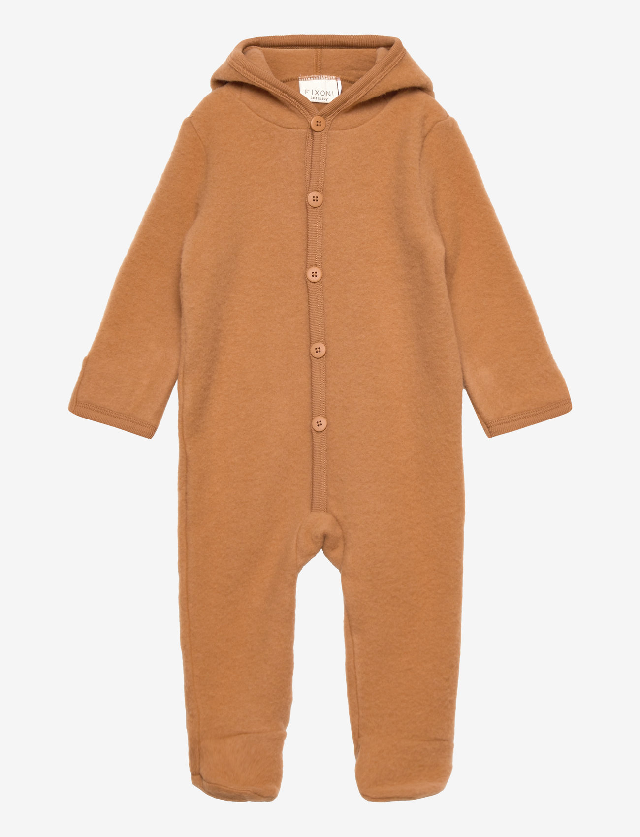 Fixoni - Hush Wool Wholesuit - fleece-sets - brown sugar - 0