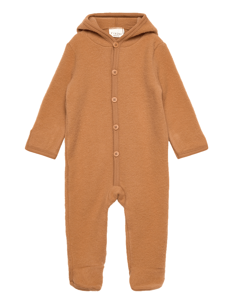 Fixoni - Hush Wool Wholesuit - fleece-sets - brown sugar - 0