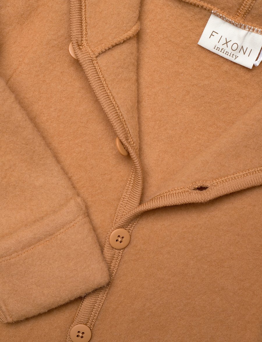 Fixoni - Hush Wool Wholesuit - underställ baby - brown sugar - 2