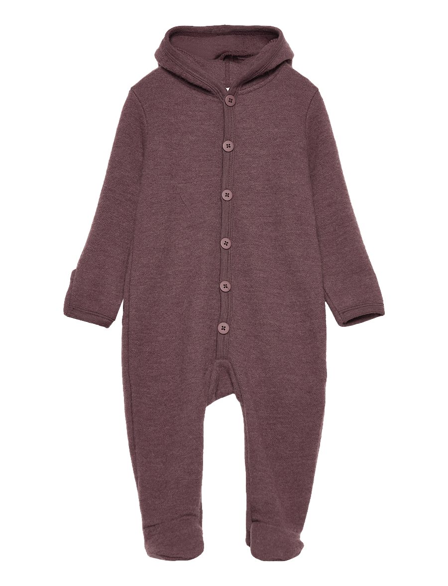 Fixoni - Hush Wool Wholesuit - underställ baby - huckleberry melange - 0